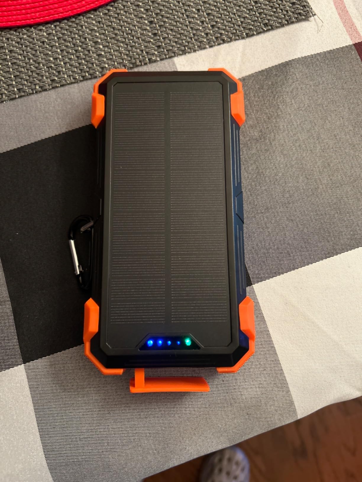 GOODaaa Solar Power Bank 24000mAh, Portable Charger with 4 Built-in Cables customer photo 1