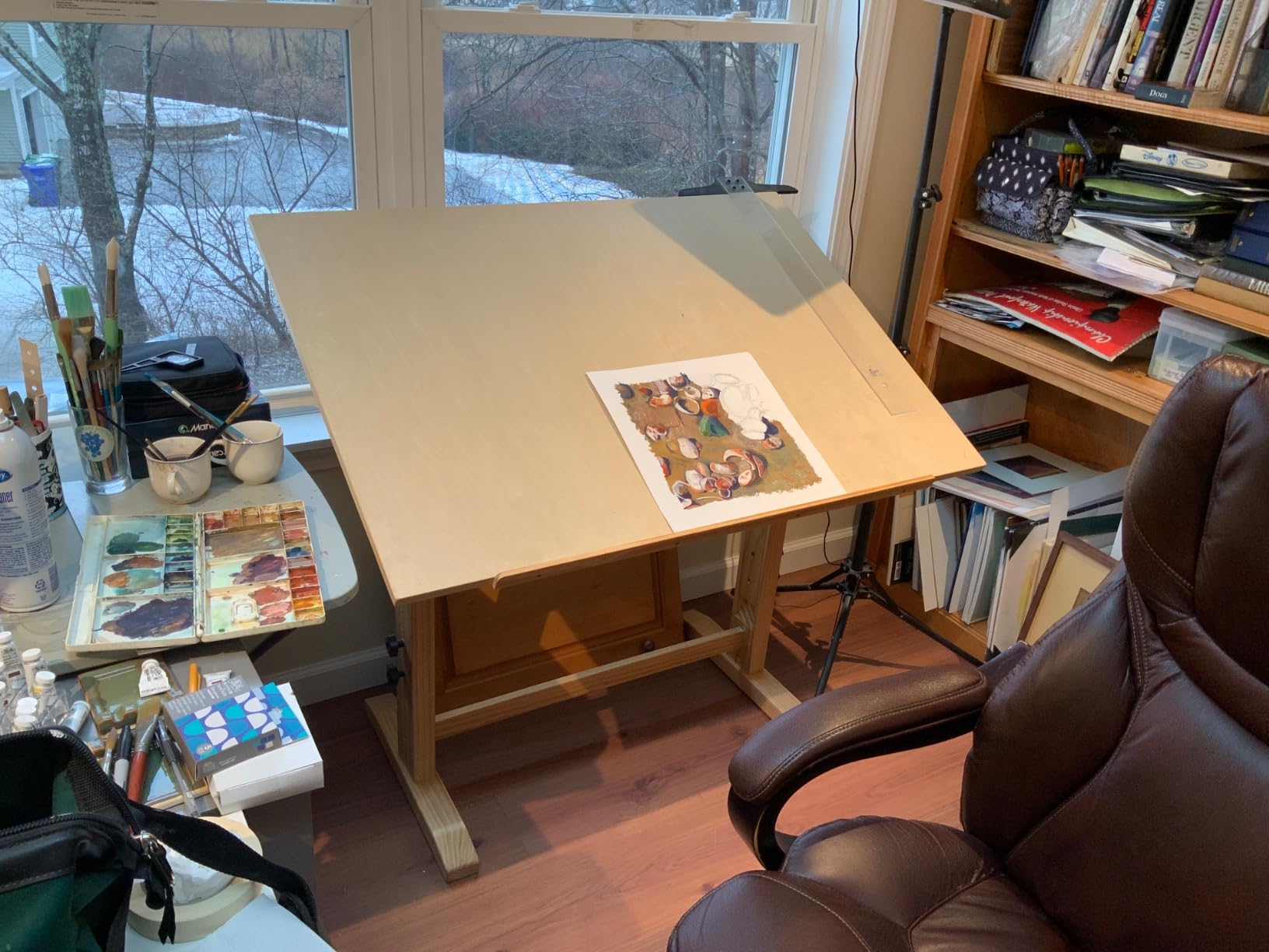 VISWIN Wood Drafting Table for Adults, 30