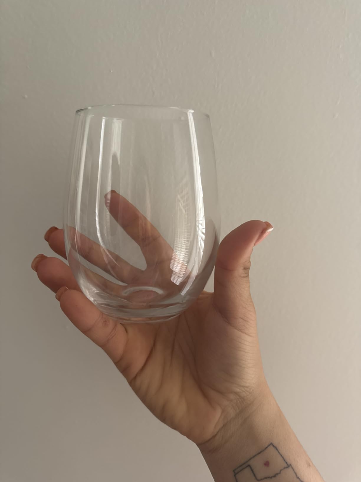 Red Wine Glasses Set of 4, 15oz Crystal Hand Blown, Long Stem, Gift customer photo 1