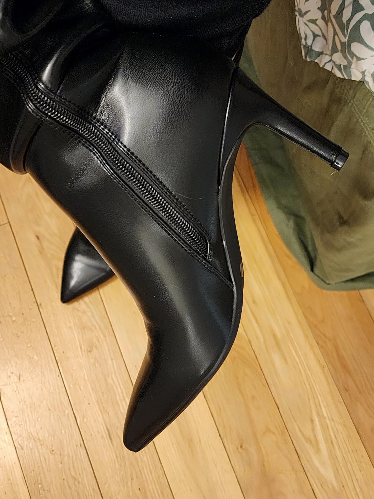 Easyfox Knee High Boots Women Pointed Toe Stiletto Heel Tall Boots customer photo 2