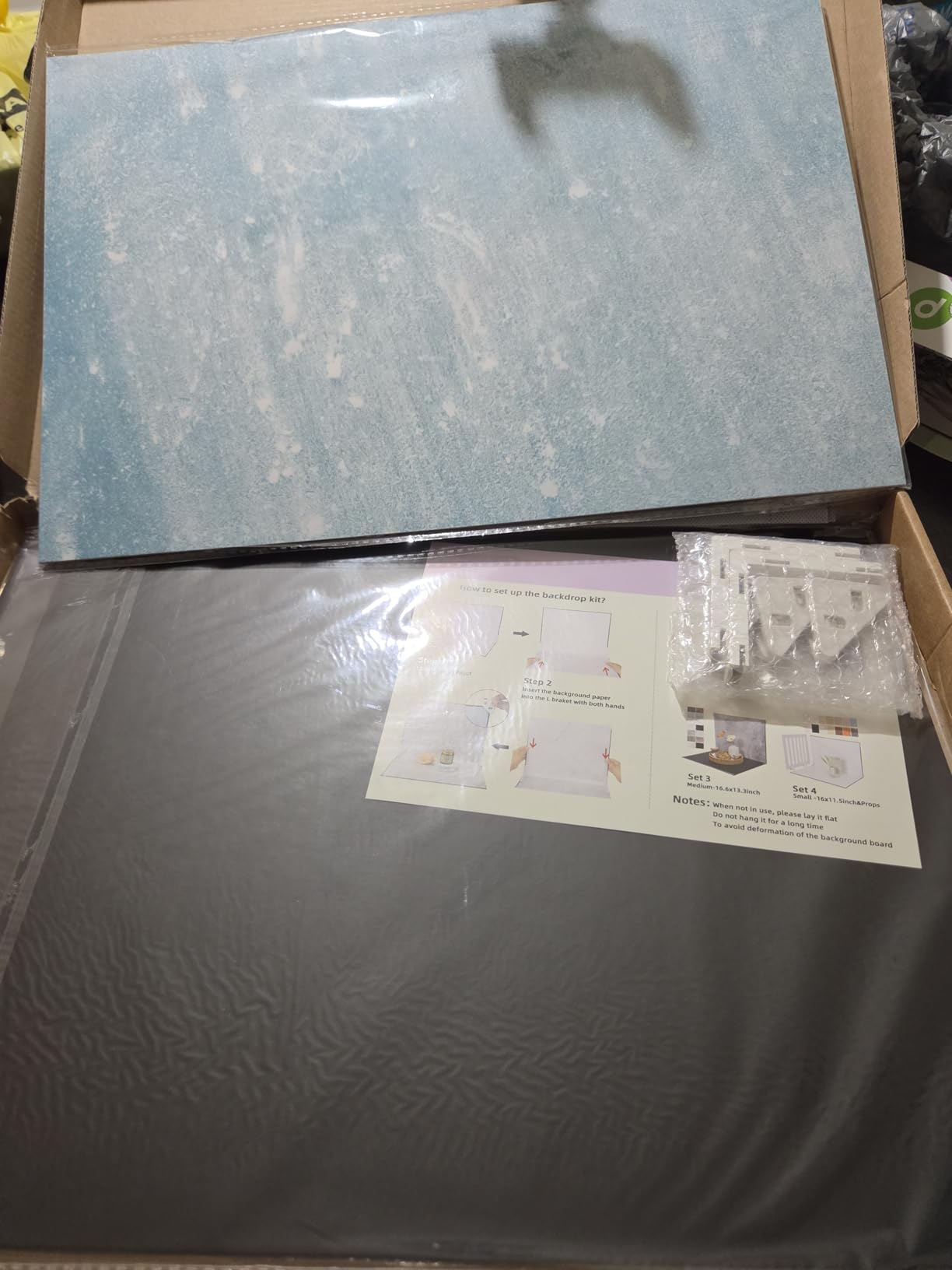 Yoocheese Photo Backdrop for Product Photography, 16.5×11.7in Compact Kit customer photo 2