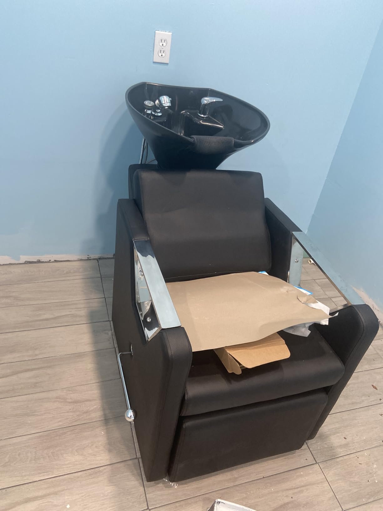 Polar Aurora Backwash Chair Adjustable ABS Plastic Shampoo Bowl Sink with Leg Support for Spa Beauty Salon customer photo 1