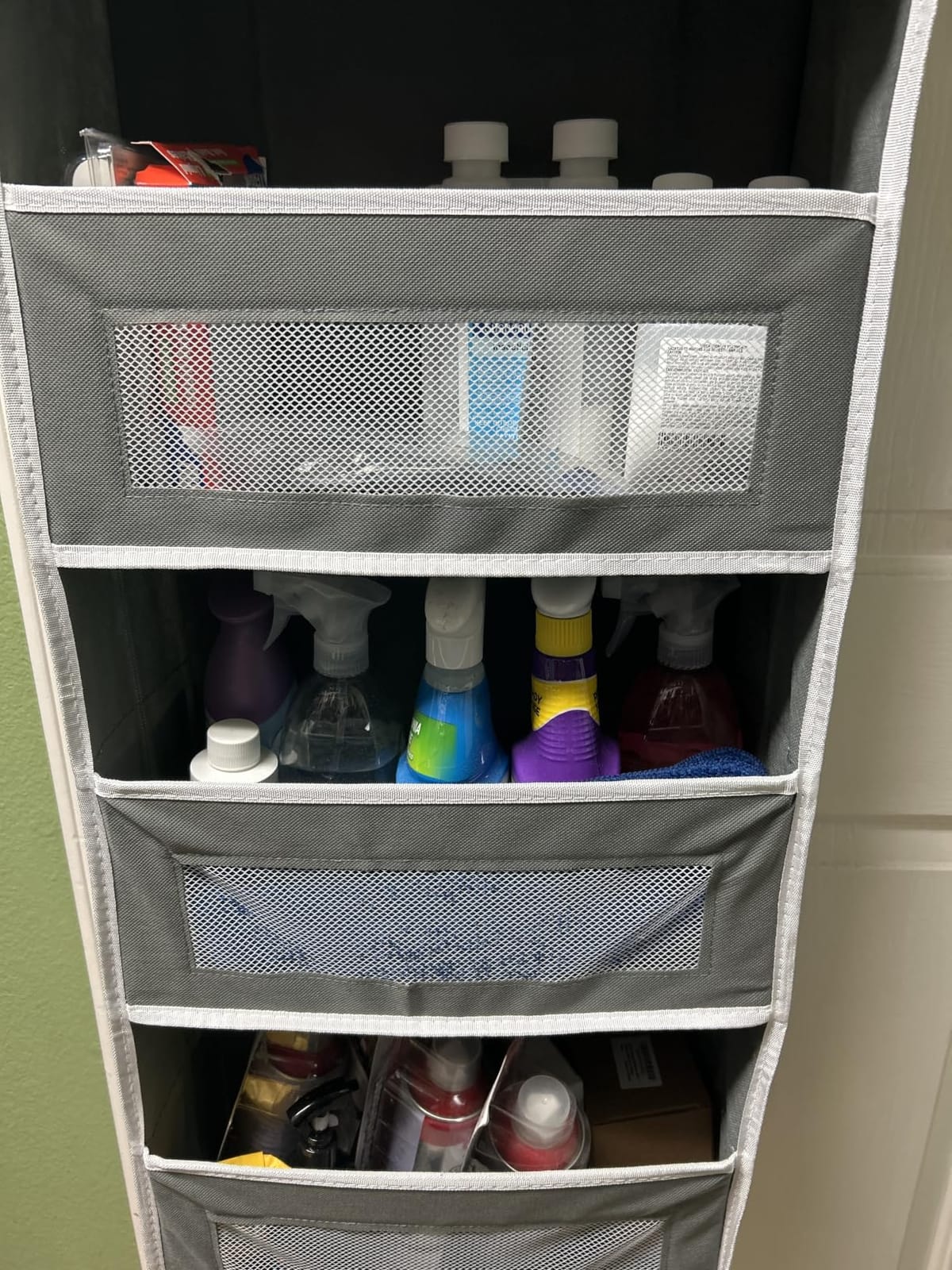 JARLINK Over the Door Organizer for Bedroom, Pantry, Bathroom, 5 Shelf Grey customer photo 2