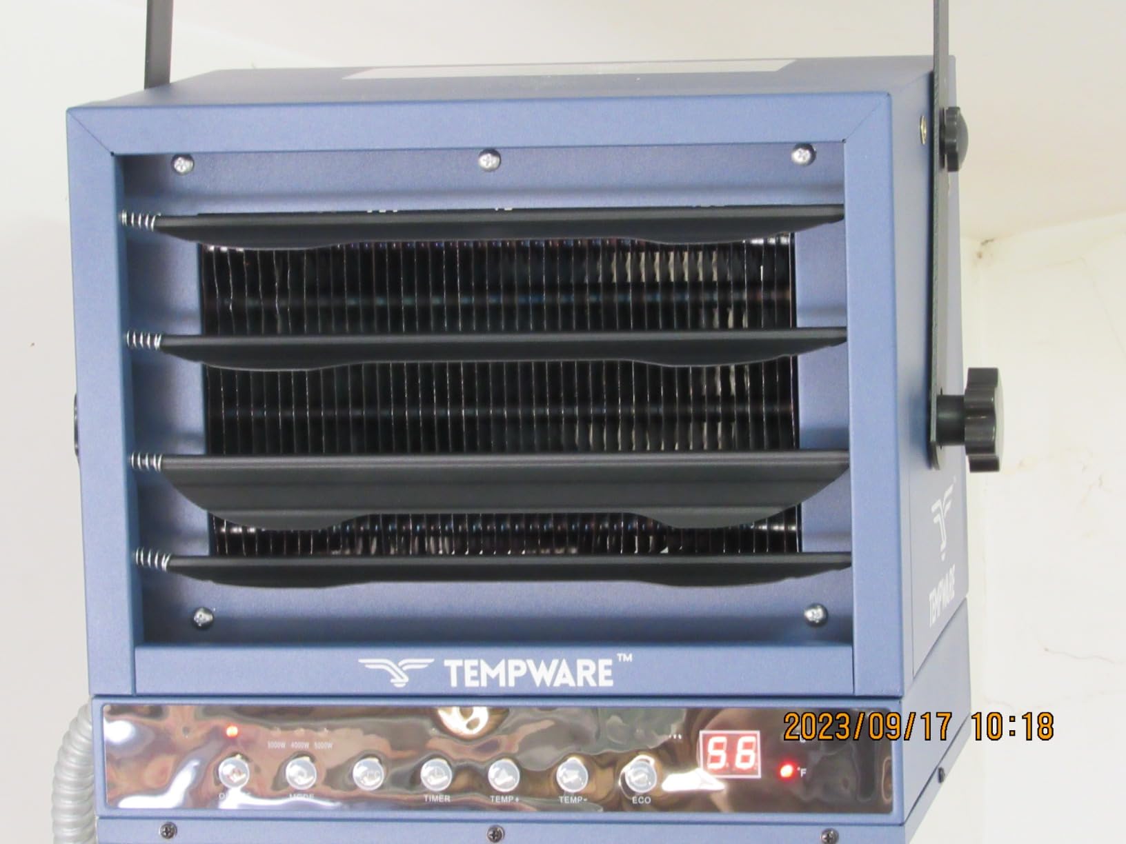 TEMPWARE Garage Heater Electric 240V, 5000-Watt Hardwired Ceiling Mount Shop Heater with ECO Mode, 240-Volt Hardwired with Full-Function Remote and 12-Hour Timer, Ideal for Workshop customer photo 1