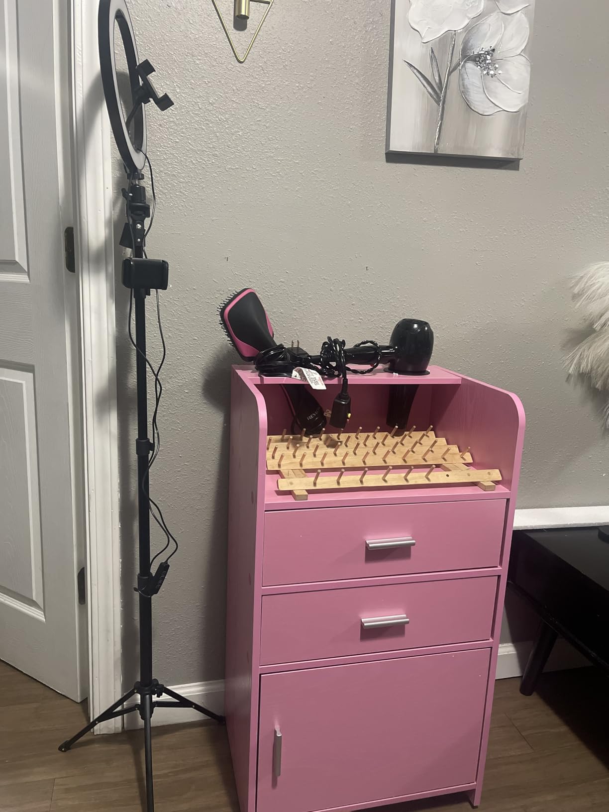4ever2buy Salon Station for Hair Stylist, Salon Station Cart with Wheels customer photo 1