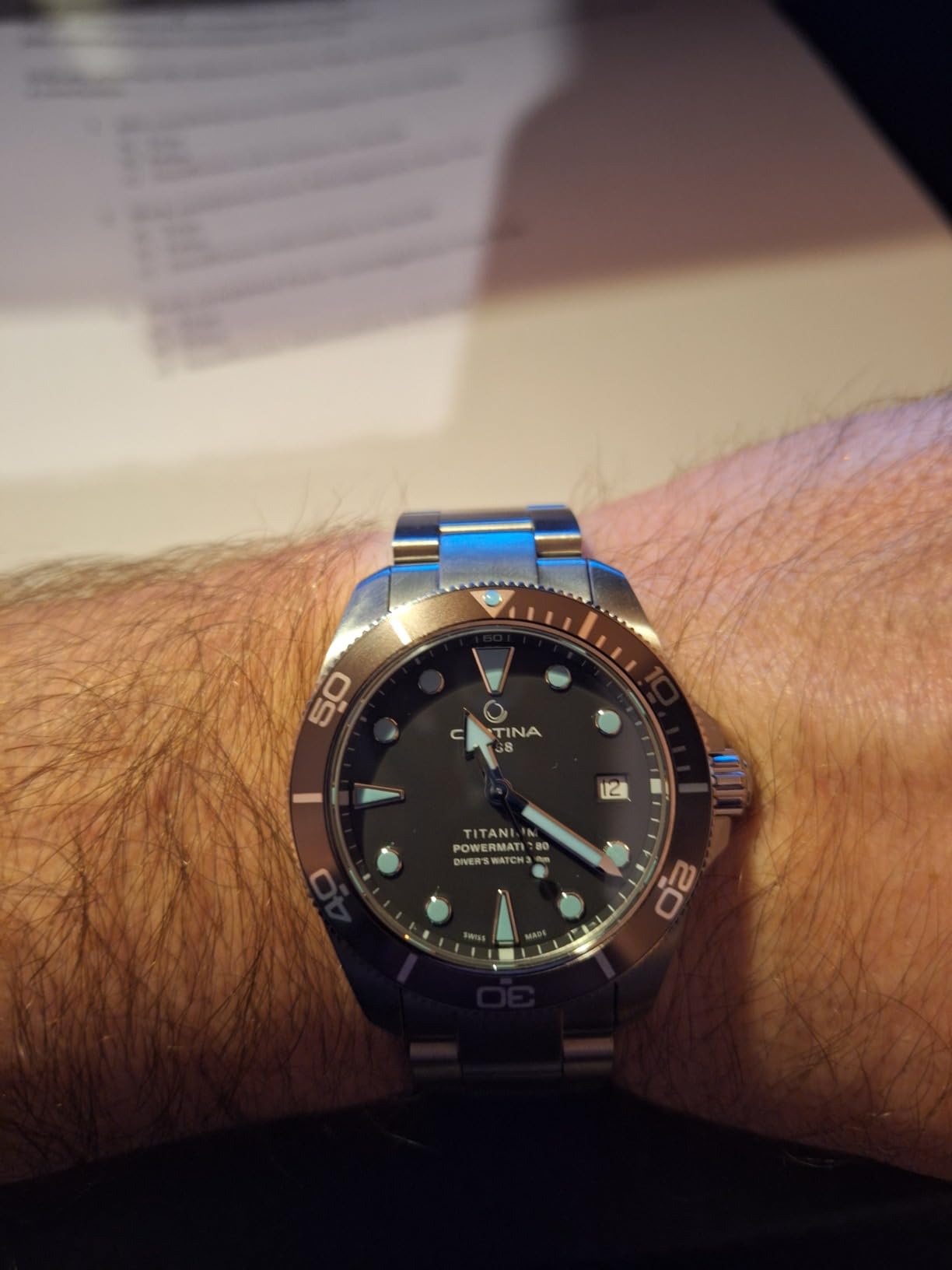 Certina, Mens, DS Action Diver 38mm Powermatic 80, Titanium, Swiss Automatic, Watch, Anthracite, Titanium, 19, (C0328074408100) customer photo 1