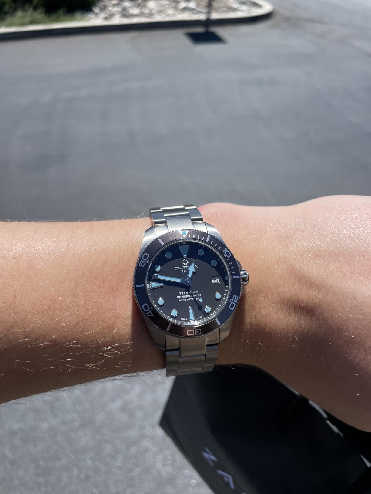 Certina, Mens, DS Action Diver 38mm Powermatic 80, Titanium, Swiss Automatic, Watch, Anthracite, Titanium, 19, (C0328074408100) customer photo 2