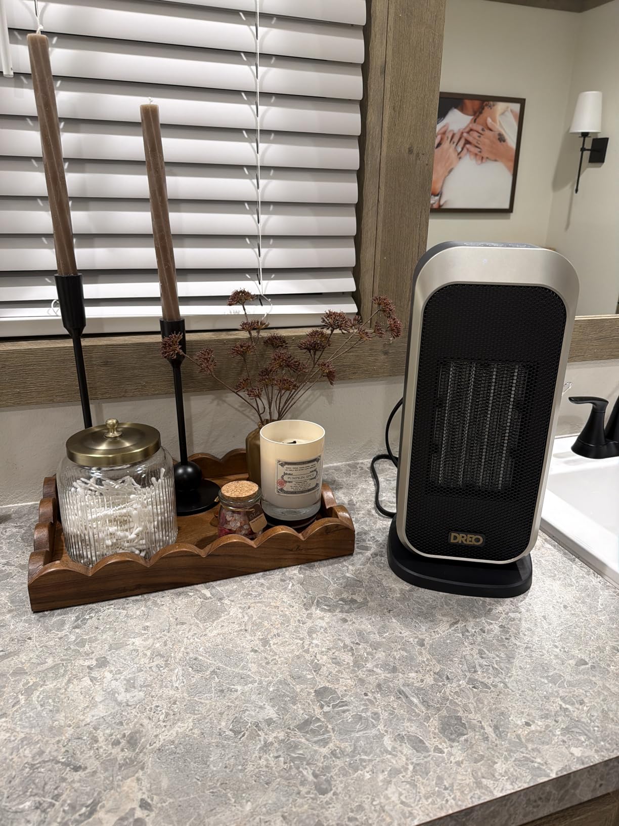 DREO Quiet Space Heater, 1500W Portable Heaters for Indoor Use with Remote customer photo 2