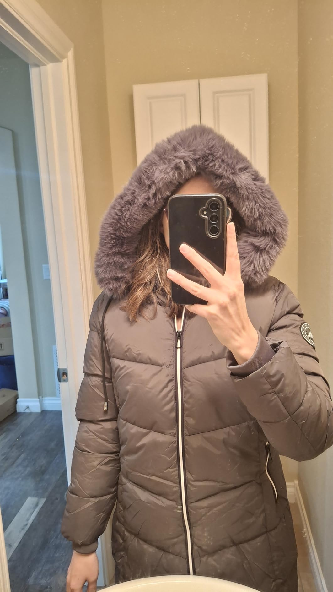 Women's Long Warm Winter Puffer Jacket Lightweight Fashions Down Coats customer photo 2
