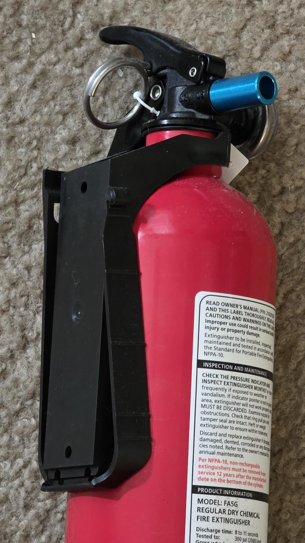 Kidde Basic 5 Fire Extinguisher for Home, 5-B:C, FA5G customer photo 1