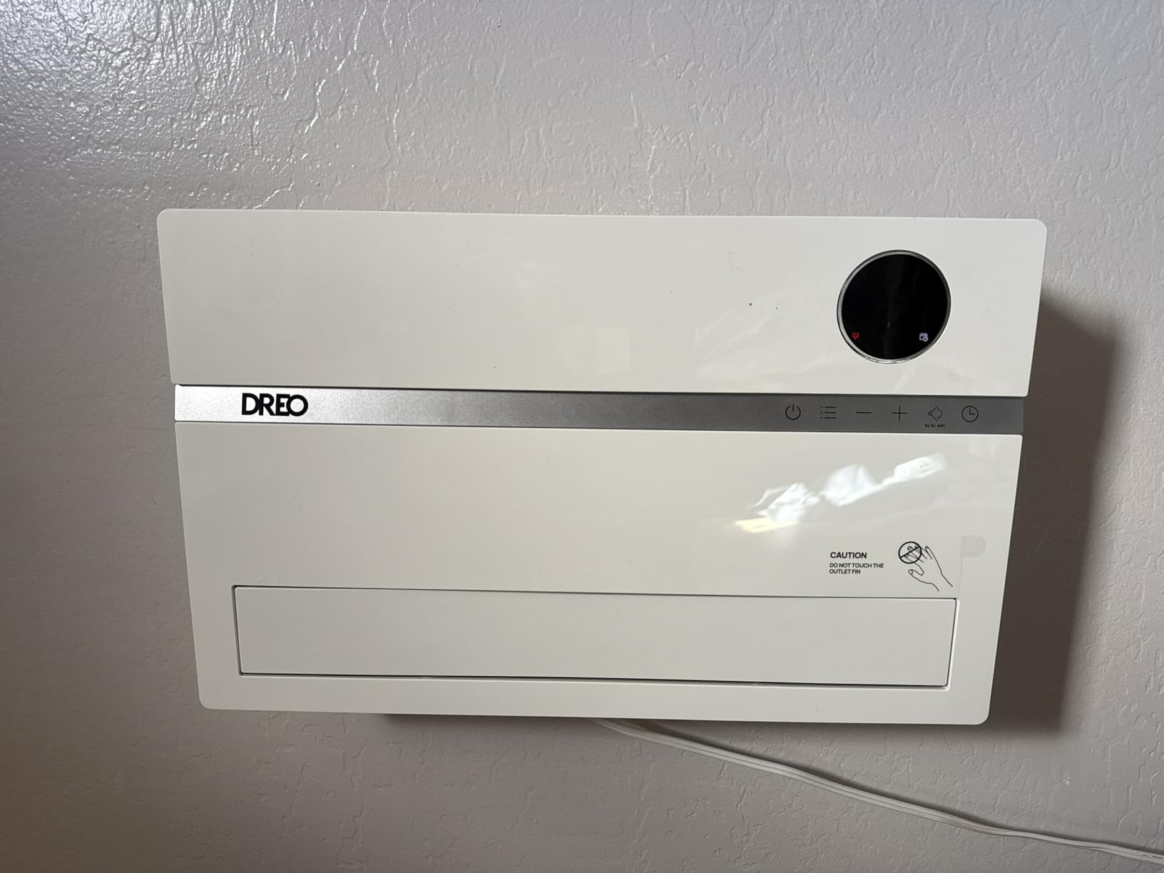 DREO Smart Wall Heater, 1500W Space Heater for Bedroom, White, Standard customer photo 2