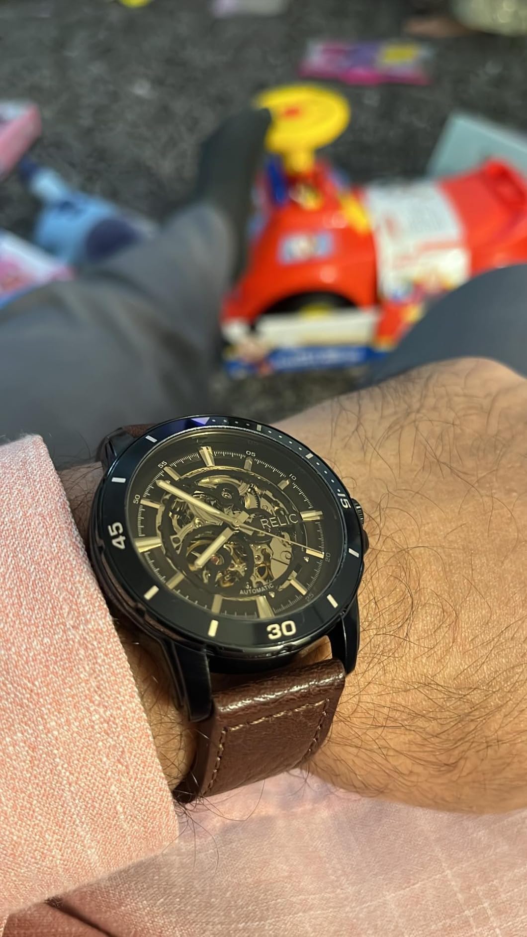 RELIC by Fossil Men's Automatic Watch with Mechanical Movement and Skeleton Dial customer photo 1
