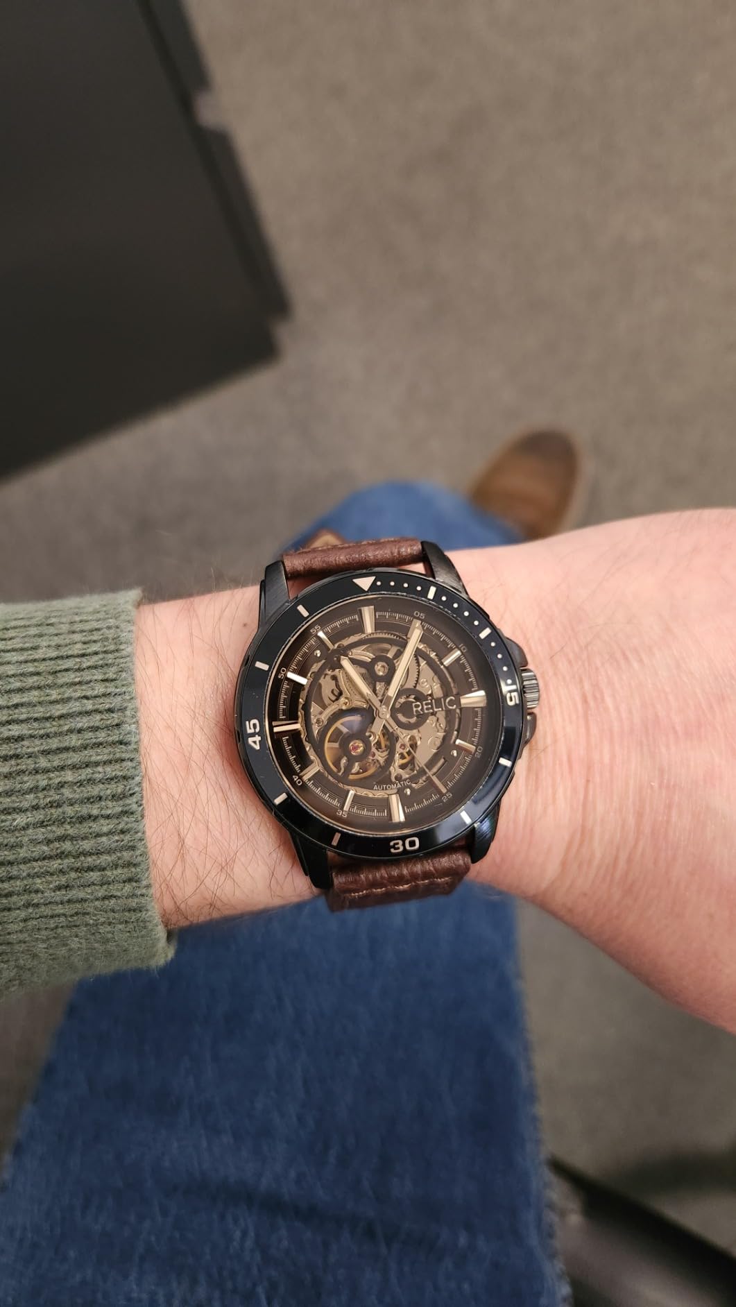 RELIC by Fossil Men's Automatic Watch with Mechanical Movement and Skeleton Dial customer photo 2