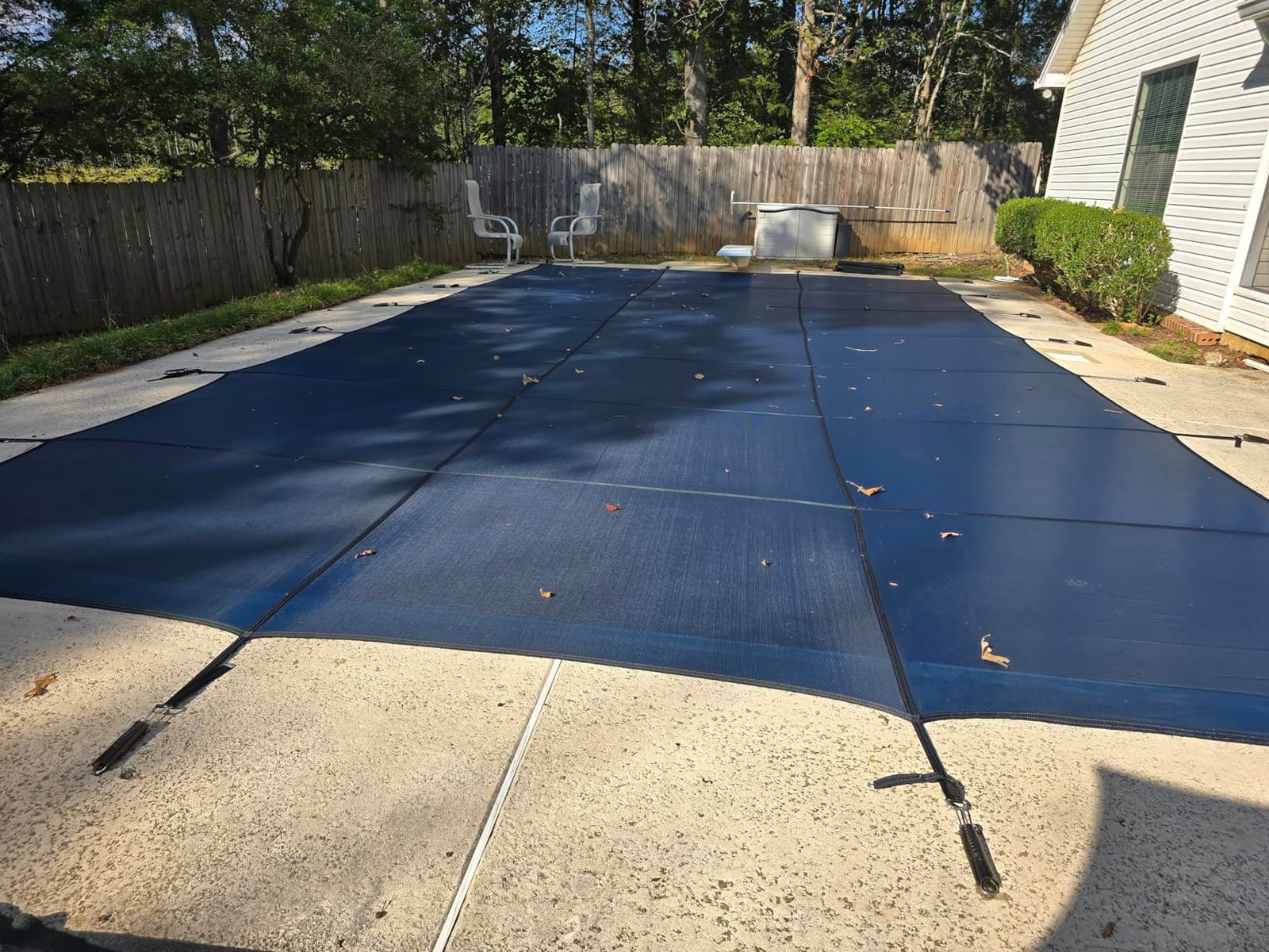 iCOVER Inground Pool Safety Cover, 16x32ft Rectangle Winter Safety Pool Cover for Inground Swimming Pools, Winter Pool Cover, Pool Covers for Inground Pools, Triple Stitched for High Strength, Blue customer photo 2