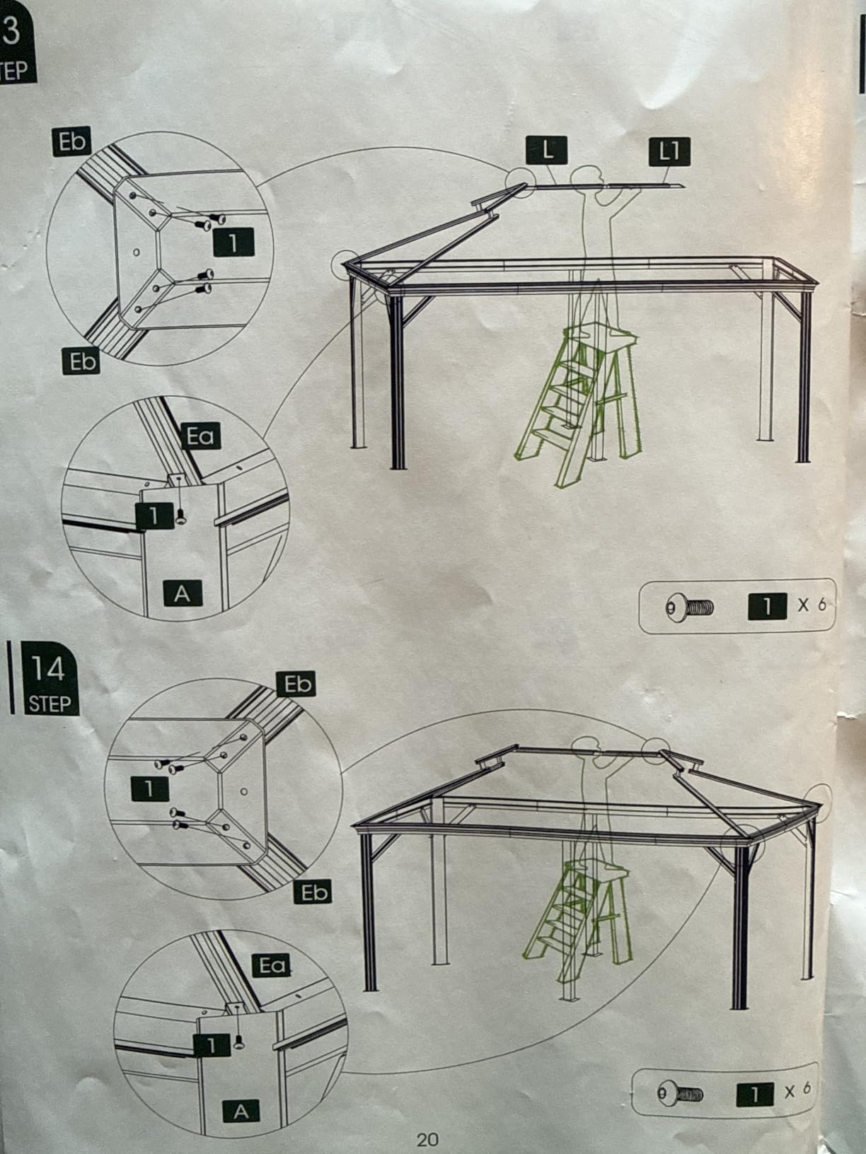 Aoxun 12' X 16' Hardtop Gazebo with Built in Drainage, Outdoor Gazebos customer photo 2