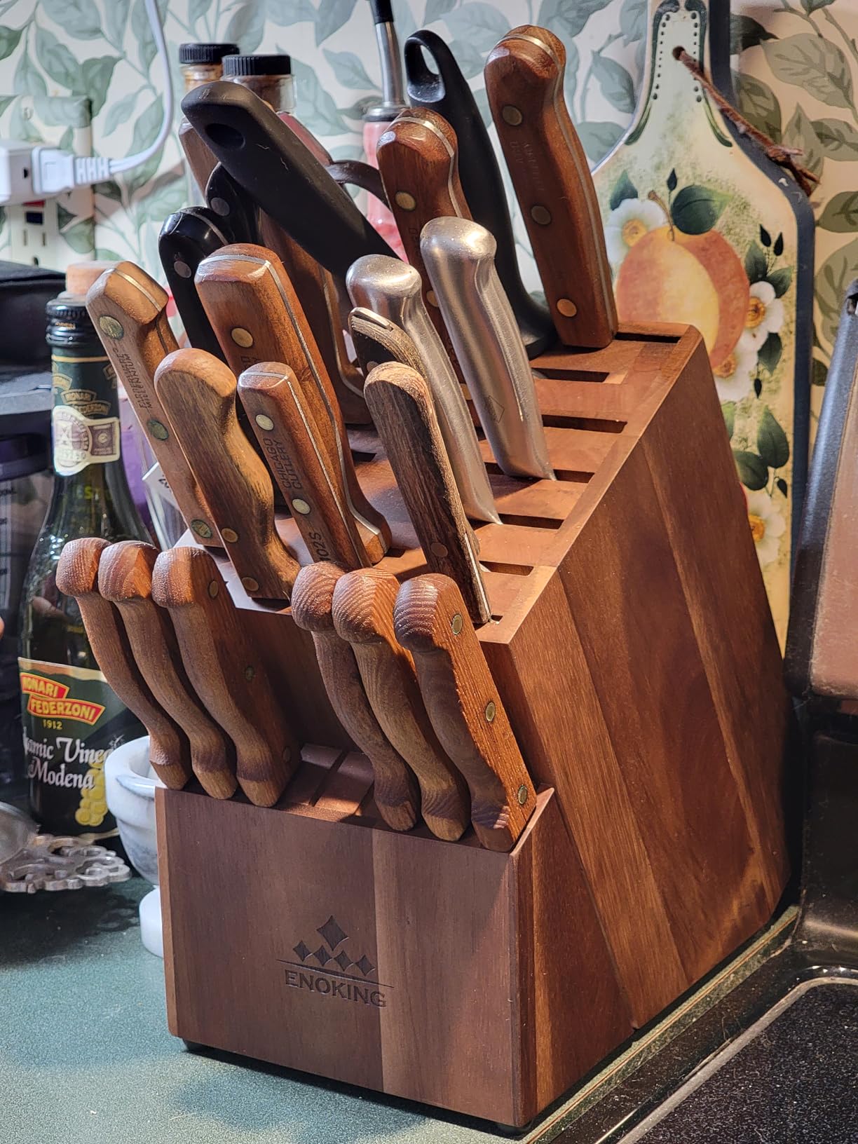 ENOKING Knife Block without Knives, 25 Slots Large Knife Holder customer photo 2