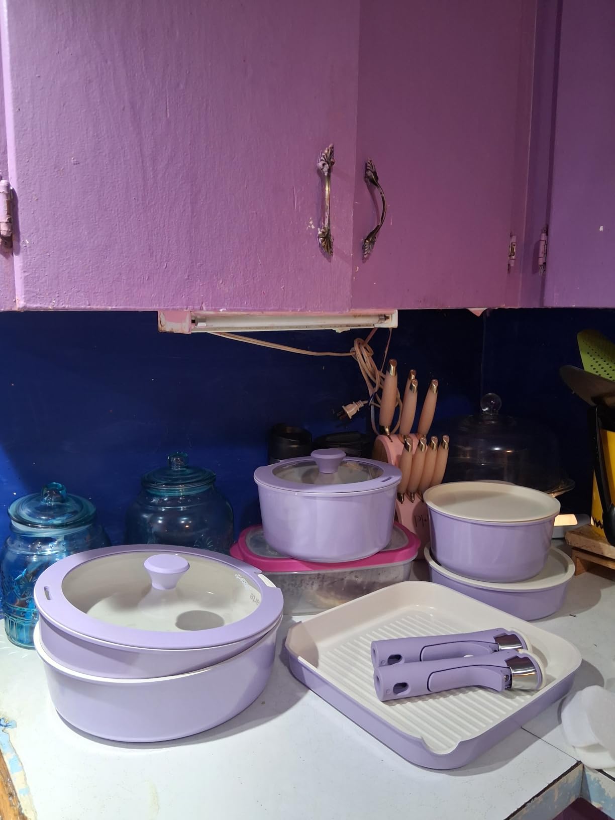 SENSARTE 17 Piece Nonstick Detachable Handle Pots and Pans Set White customer photo 1