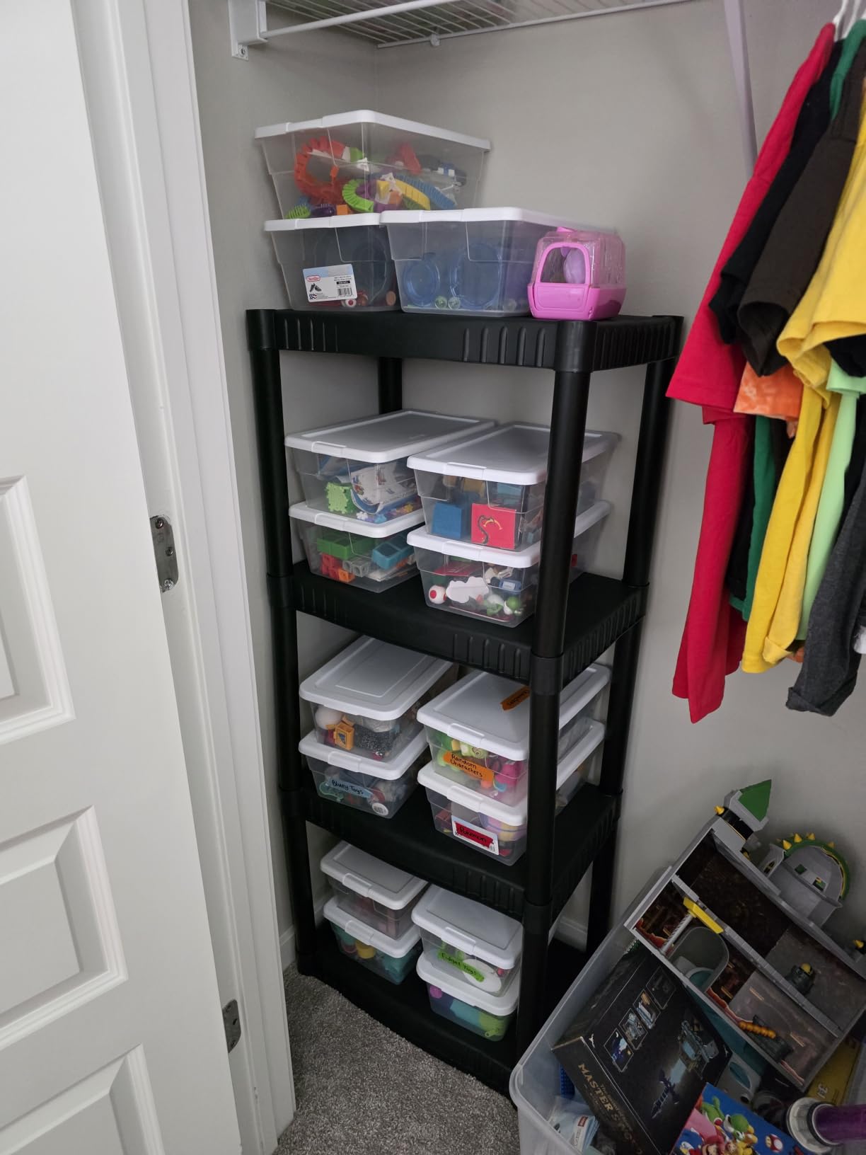 Plano 5-Shelf Plastic Storage Shelves, 73” x 36” x 18”, 750lb Capacity, Pantry, Office, Closet and Garage Shelves, Easy to Assemble, Durable Plastic Shelving Unit customer photo 2