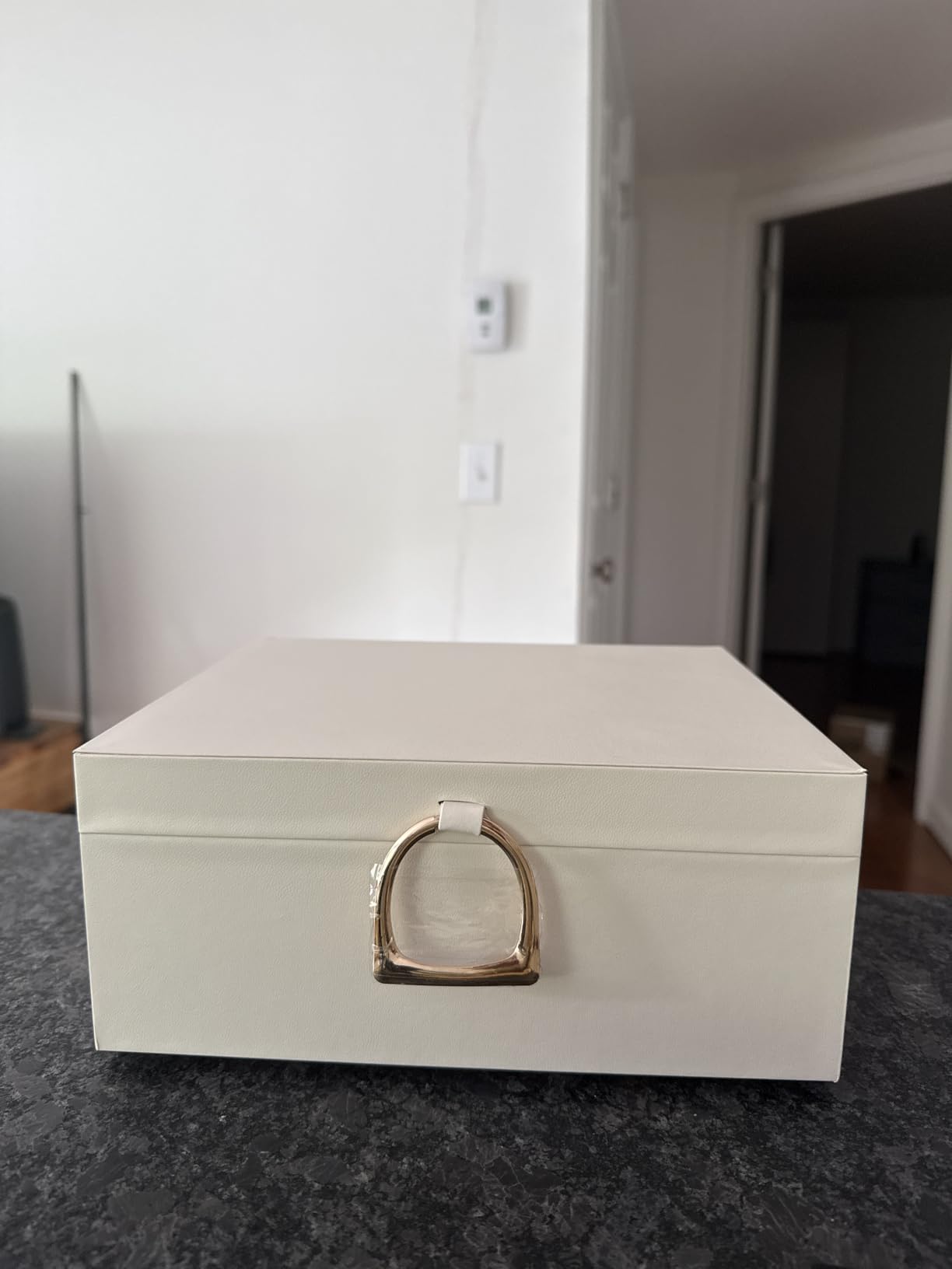 SONGMICS 2-Layer Jewelry Box with Handle, Removable Tray, Floating Effect customer photo 1
