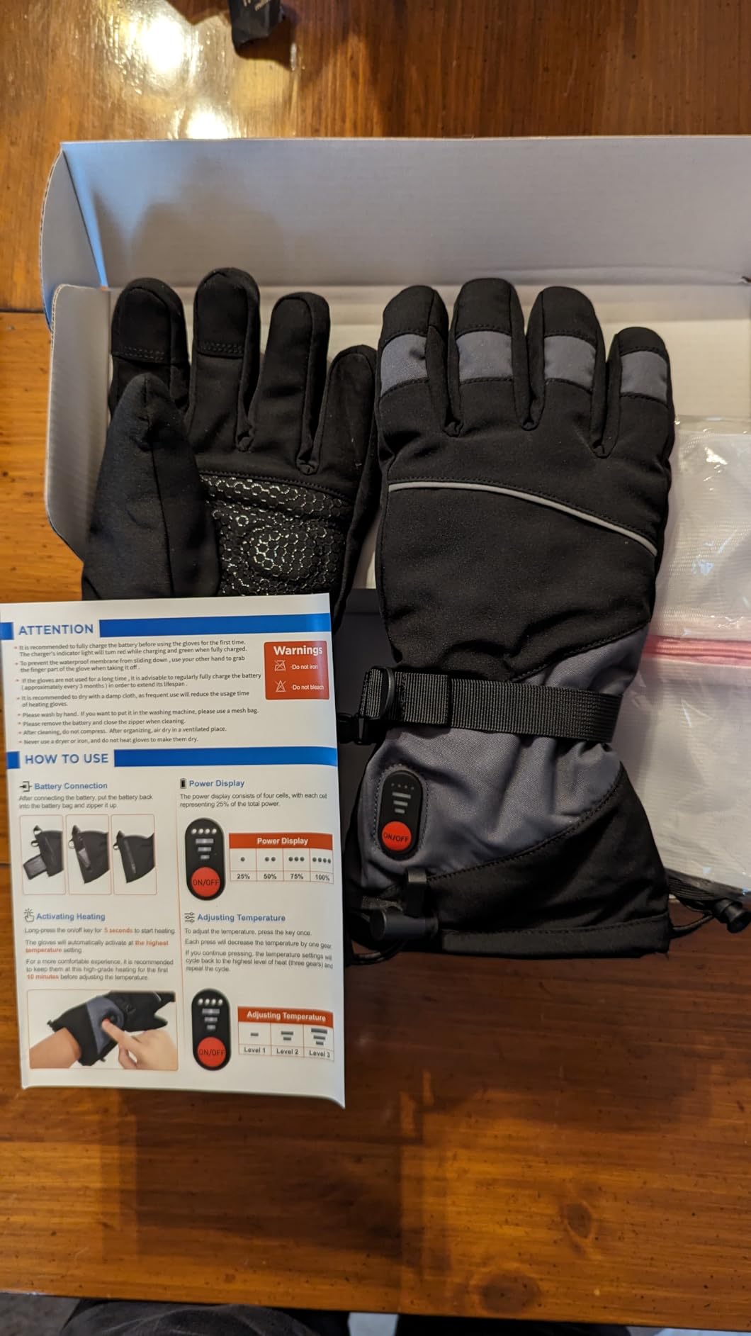Rechargeable Heated Gloves for Men Women,7.4V Fast Heating Glove Liners, Hand Warmers Arthritis Heater Cold Winter Gloves, Snowmobile Camping Cycling Skiing Hiking Working customer photo 1