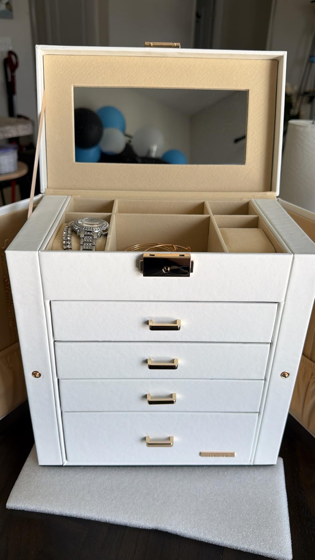 Homde Large Jewelry Box for Women: 5-Layer Organizer with Lock for Dresser customer photo 1