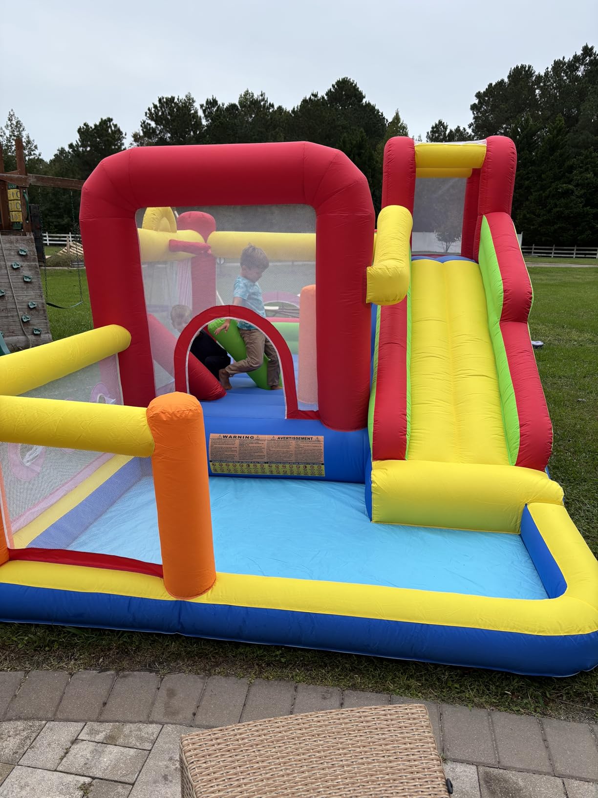 Hongcoral Bounce House, Inflatable Bounce Castle with Blower for Kids, Blow Up Jumping Bouncer with Slide, Climbing Wall, Obstacles, Trampoline, Ball Pit Pool for Indoor Outdoor customer photo 2