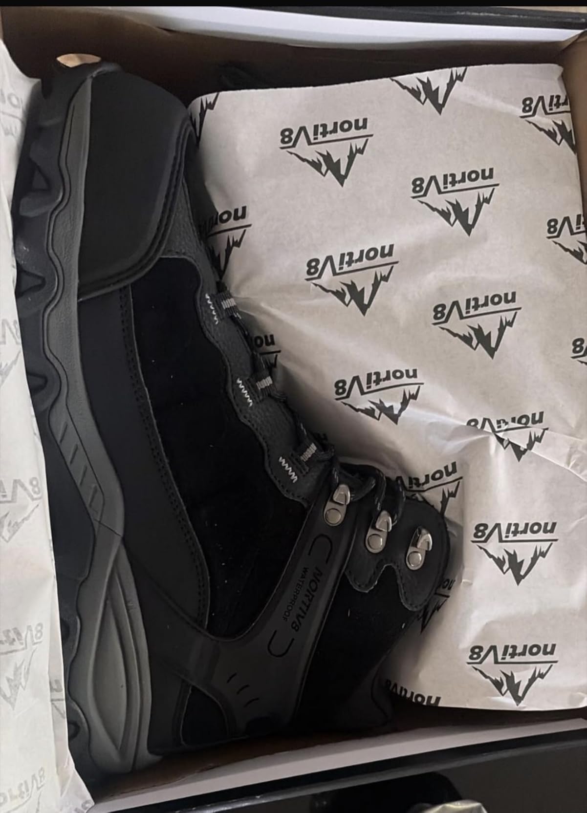 NORTIV 8 Men's Waterproof Steel Toe Work Boots customer photo 2