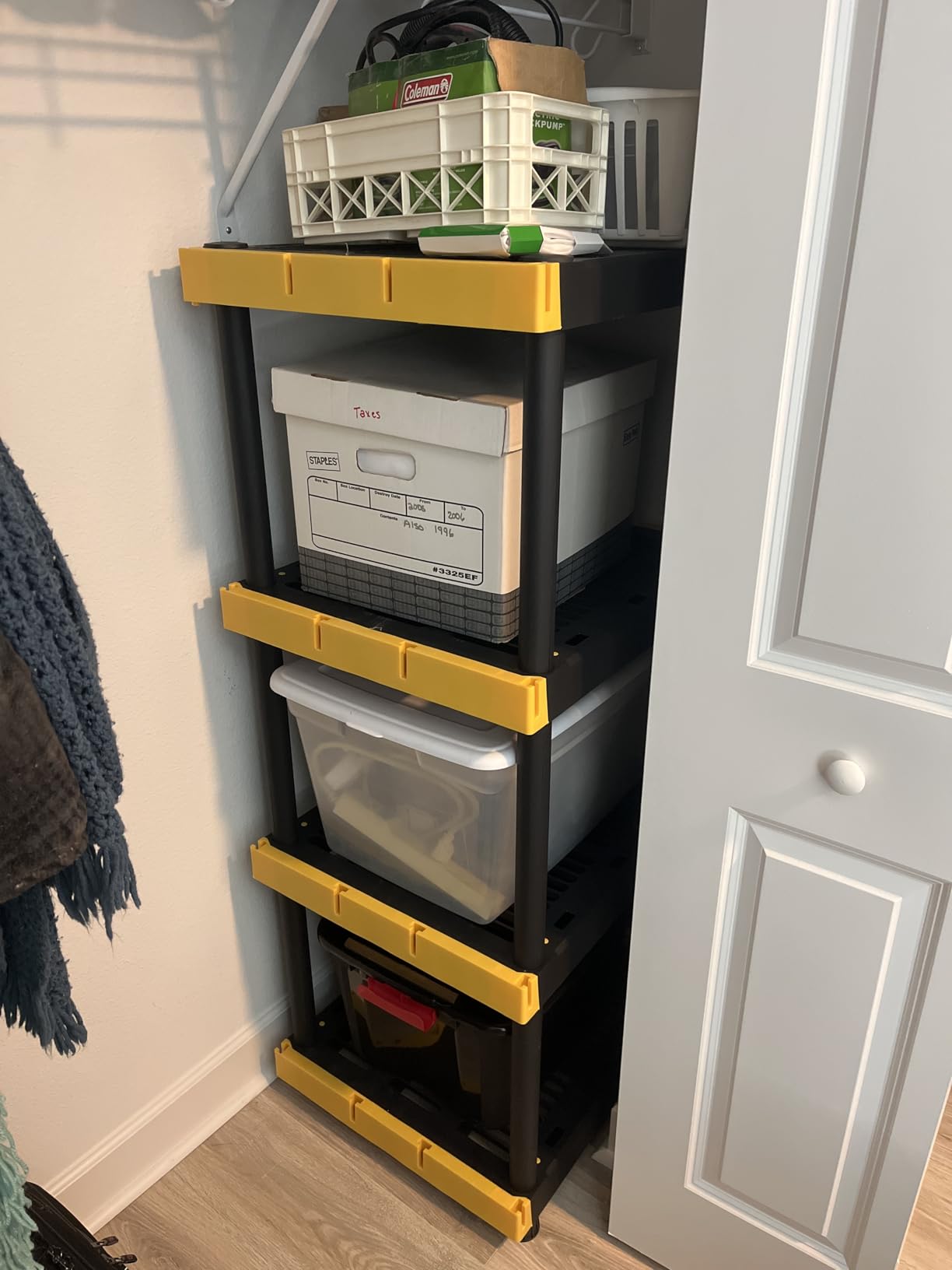 BLACK & YELLOW 4-Tier Plastic Shelving Unit for Garage, 100 lbs/shelf customer photo 2