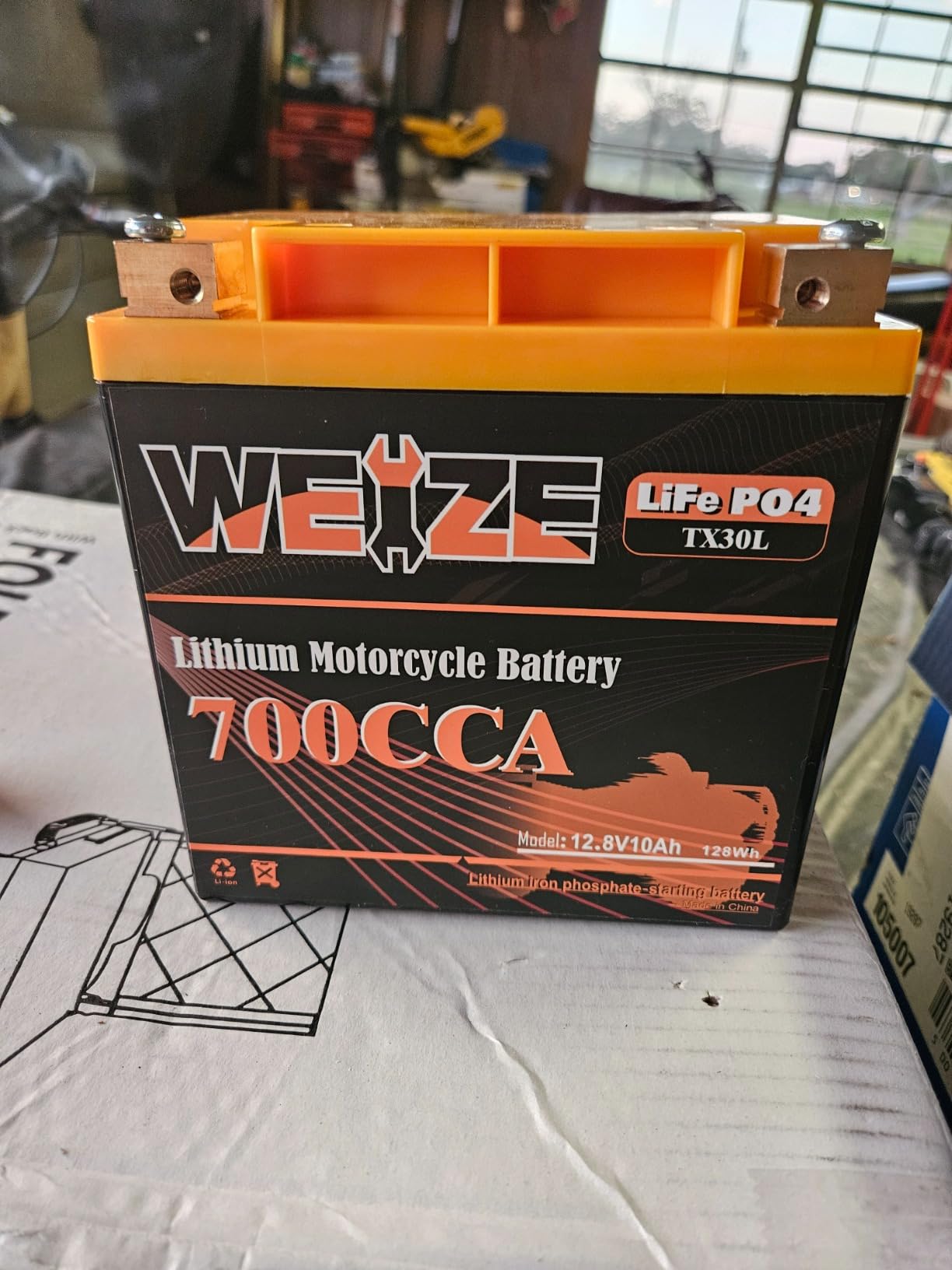 Weize Lithium YTX30L-BS, 700A Lithium LiFePO4 YTX30L Motorcycle Battery, 12V 10AH ATV, UTV, Jet Ski, Scooter, Lawn Mower, Tractor, Generator Battery, Built-in Smart BMS customer photo 1