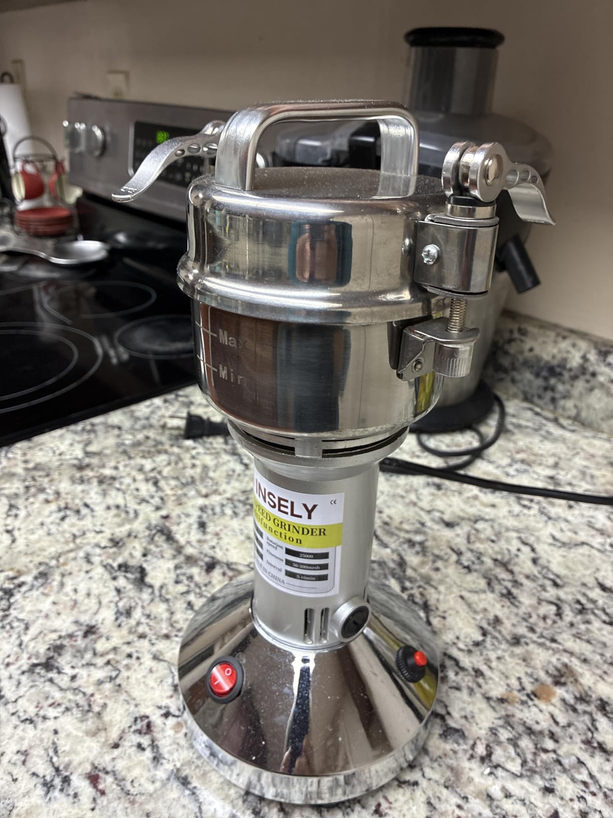 Grain Mill 150g,flour mill grinder for home,Electric Stainless Steel Grain Grinder for Wheat,Spices,coffee,Corn and Other Dry Food Grinders for Kitchen customer photo 1
