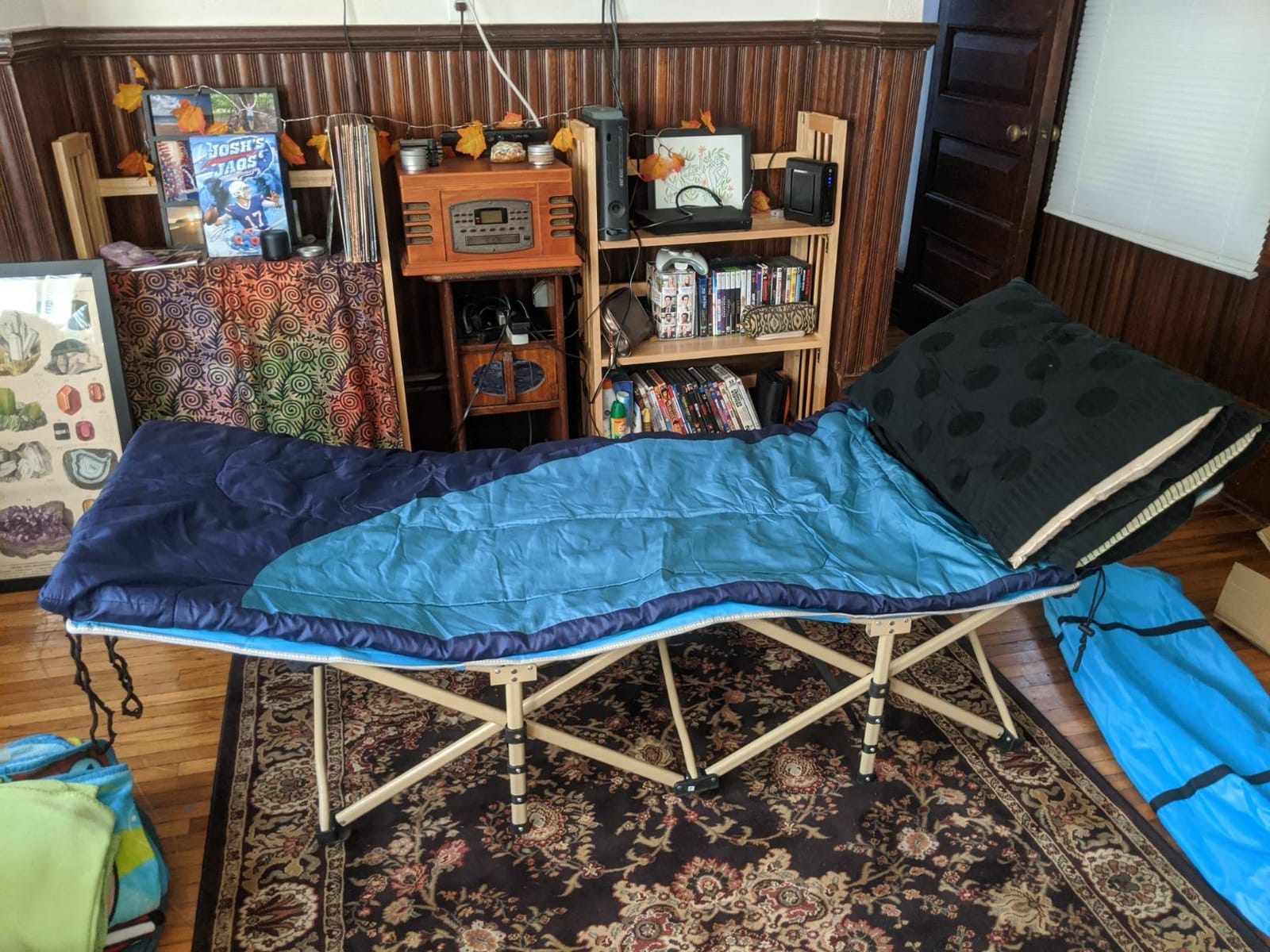 ARAER Camping Cot for Adults, 28in Wide with Mattress (Navy Blue) customer photo 2