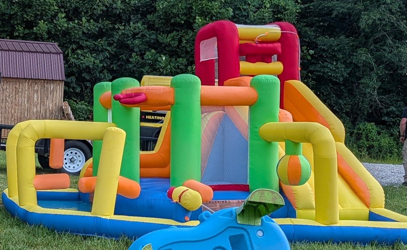 Umbalir 9-in-1 Inflatable Obstacle Bounce House with Water Slide customer photo 2