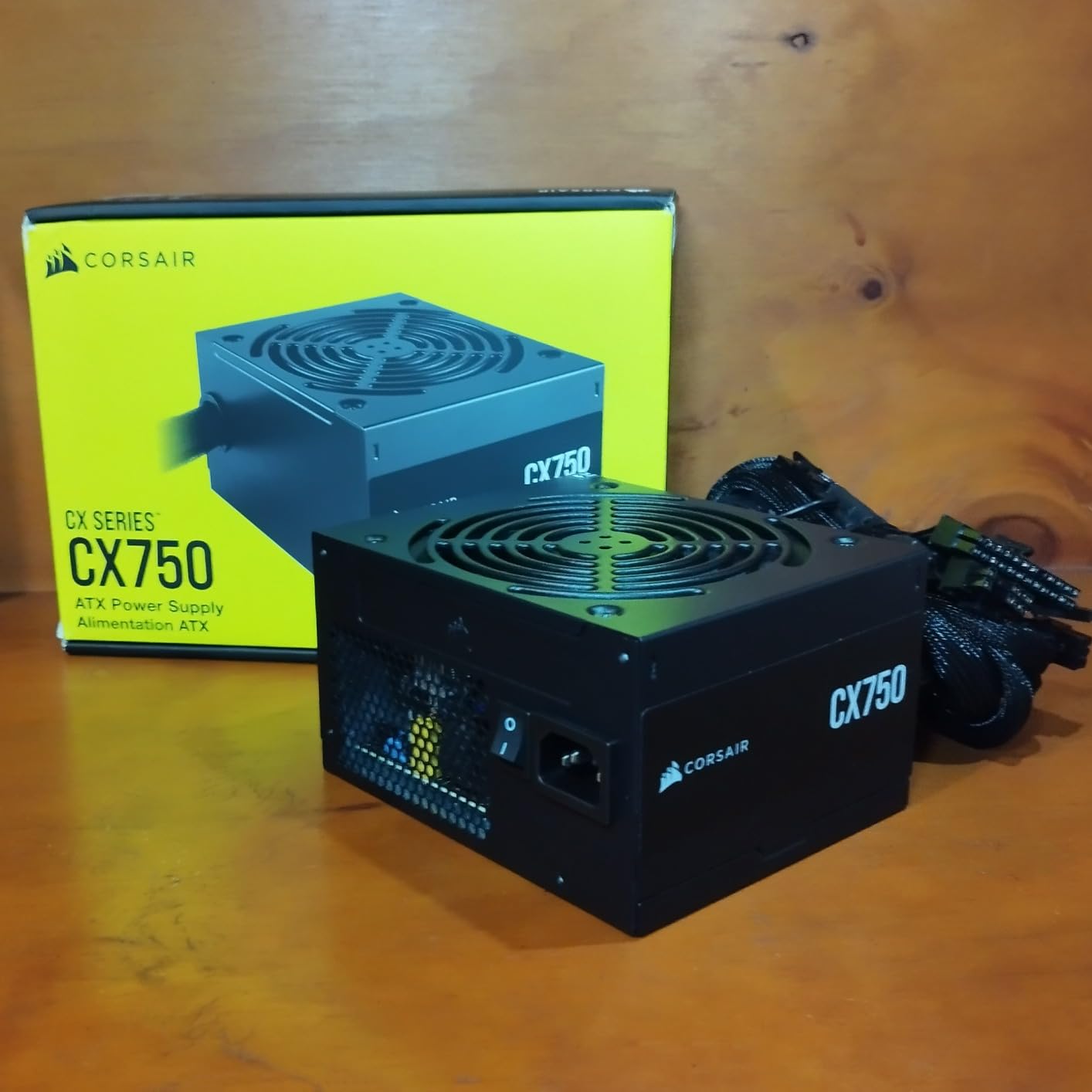 CORSAIR CX750 80 Plus Bronze Non Modular Low-Noise ATX 750 Watt Power Supply - NA - Black customer photo 2