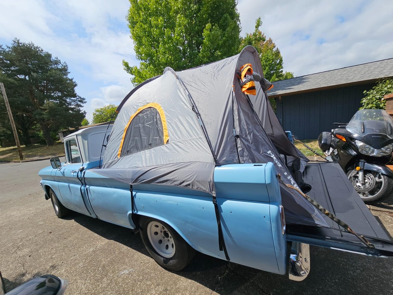 HEYTRIP Truck Bed Tent 5.5ft-6.8ft Waterproof Pickup Truck Tent Double Layer 2 Person Truck Tent Camper for Camping Fishing customer photo 2