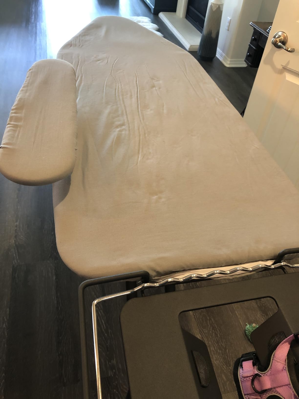 Household Essentials Wide Mega Ironing Board 4-Leg, Steel Top Pressing Station, Matte Black Frame, Grey Cover customer photo 2