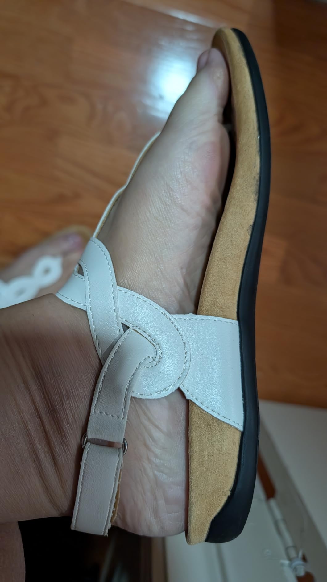 Athlefit Women's Orthopedic Flat Sandals with Arch Support customer photo 2