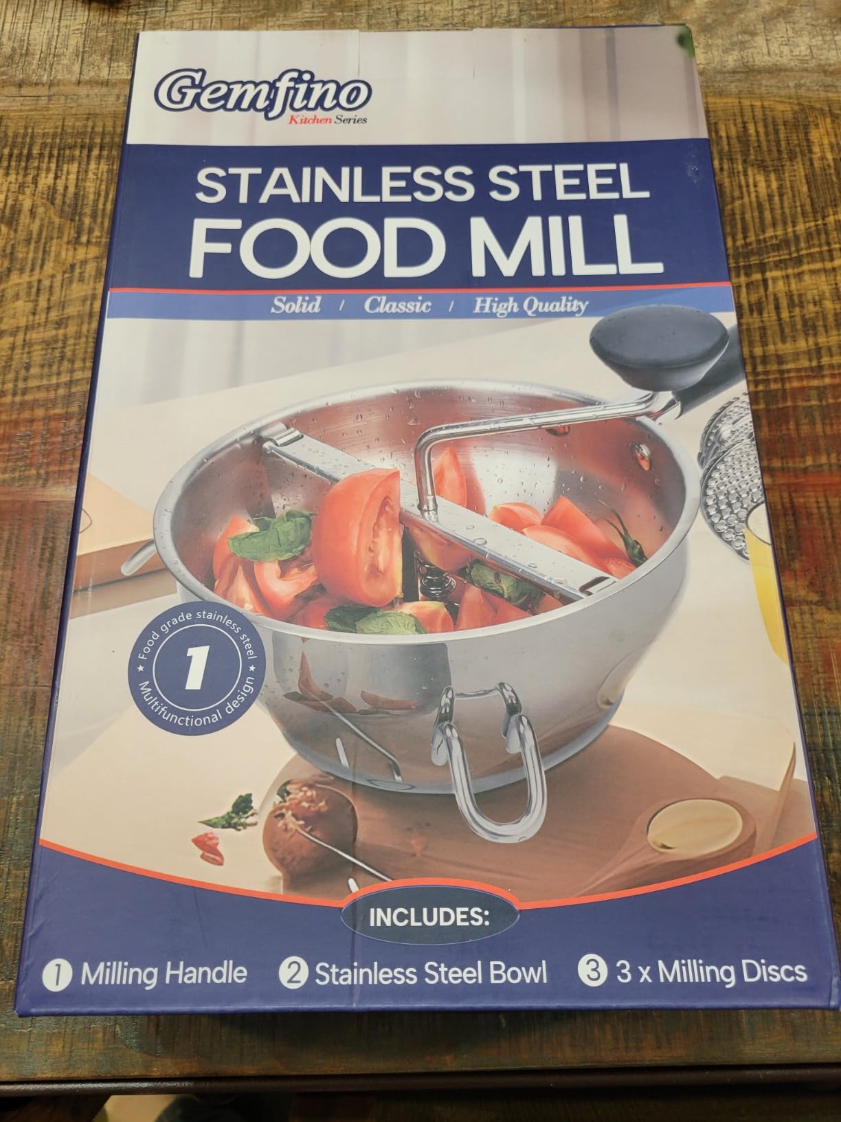 Stainless Steel Food Mills With 3 Milling Discs,Ergonomic design Of Rotary Food Mills For Tomato Sauce,Potatoes,Jams with Silicone Handle Dishwasher Safe, Multifunctional Spoon,Orange customer photo 2