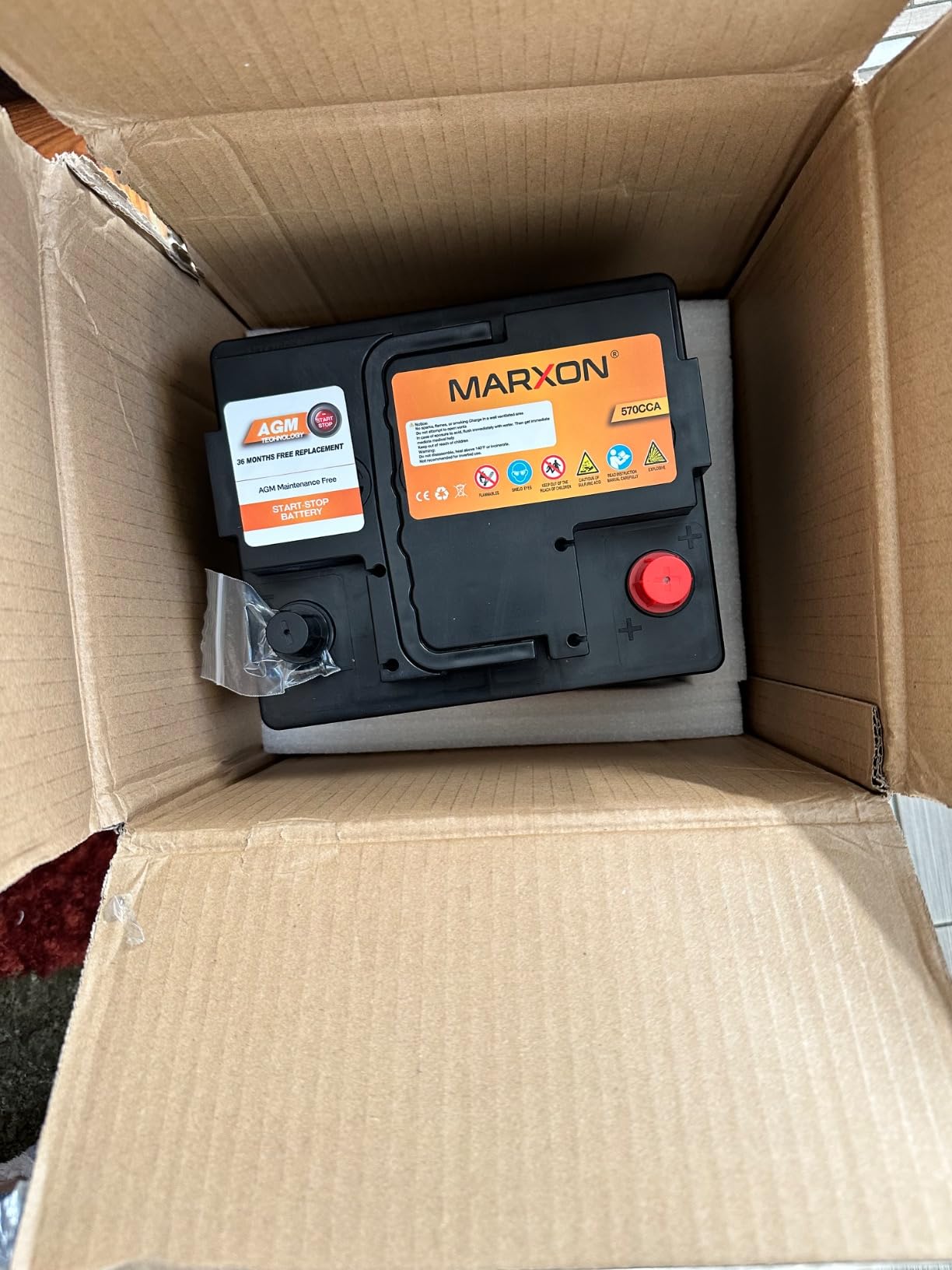MARXON Group 47 H5 L2 Car Battery 12v 60AH 660CCA AGM Maintenance Free customer photo 2
