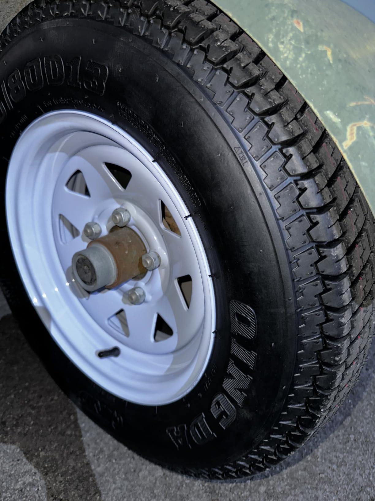 ST205/75D15 Trailer Tires, 5 Lug on 4.5