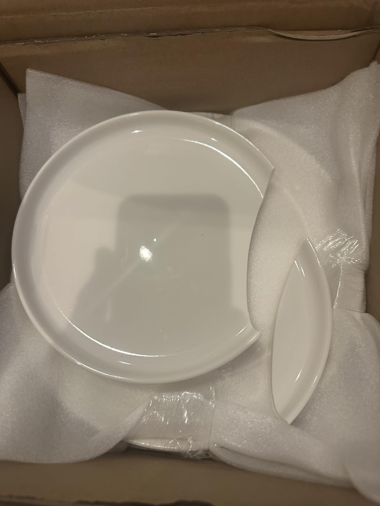 MALACASA 12 Pcs Porcelain Plates and Bowls Sets,Dinnerware Set for 4,White customer photo 2
