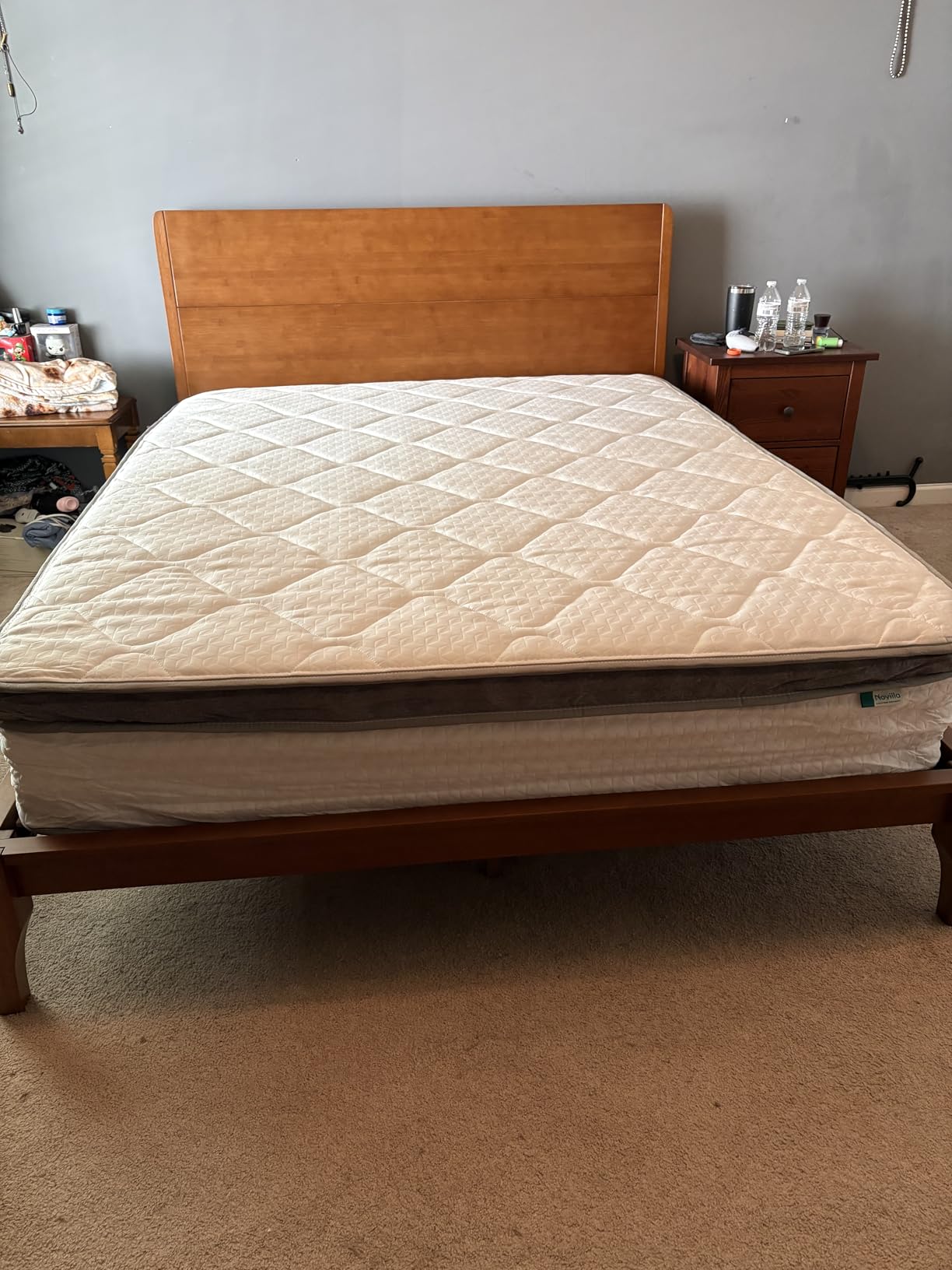 Novilla Queen Mattress, 12 Inch Hybrid Mattress Queen with Comfort Foam|Innerspring Pillow Top Mattresses in a Box, Pressure & Pain Relief, Soft Feel but Supportive, CertiPUR-US customer photo 1