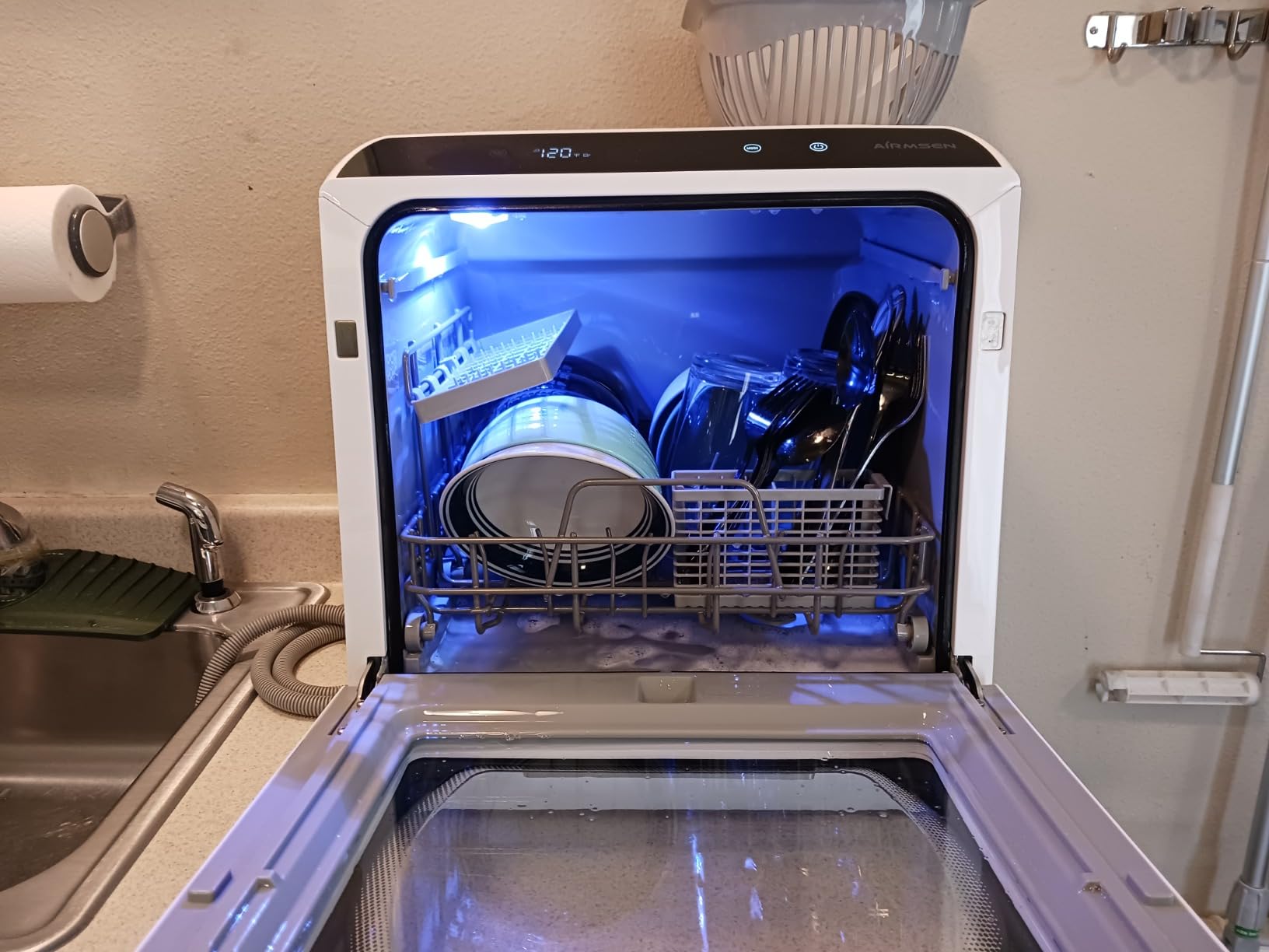 AIRMSEN Portable Countertop Dishwasher, No Hookup Needed customer photo 2
