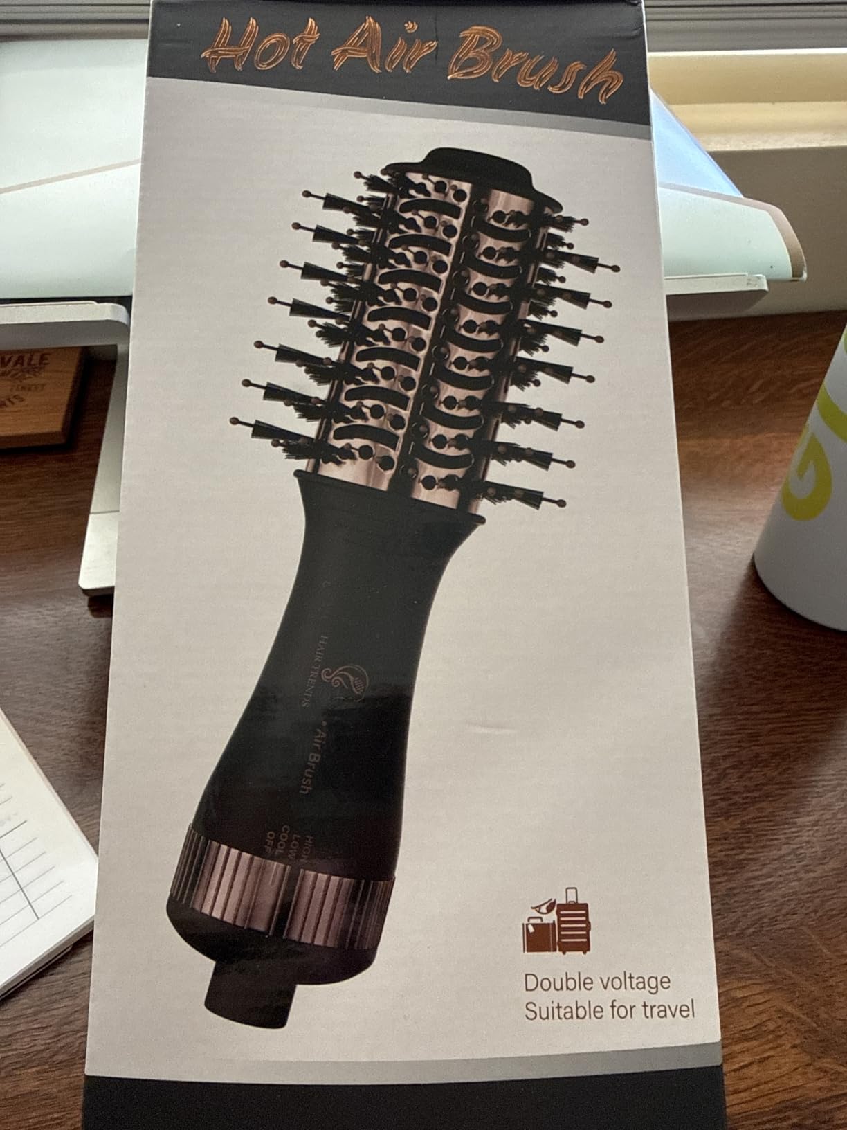 Dual Voltage Travel Blow Dryer Brush in one, Hair Trends Mini Hot Air Brush customer photo 2