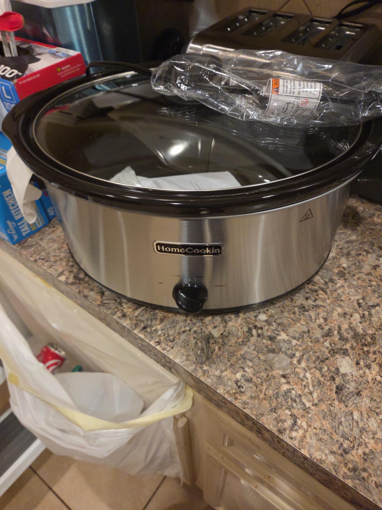 HOMECOOKIN 8 Quart Programmable Slow Cooker, Kitchen Appliances, Perfect Kitchen Small Appliance for Family Dinners, Red Stainless Steel customer photo 2