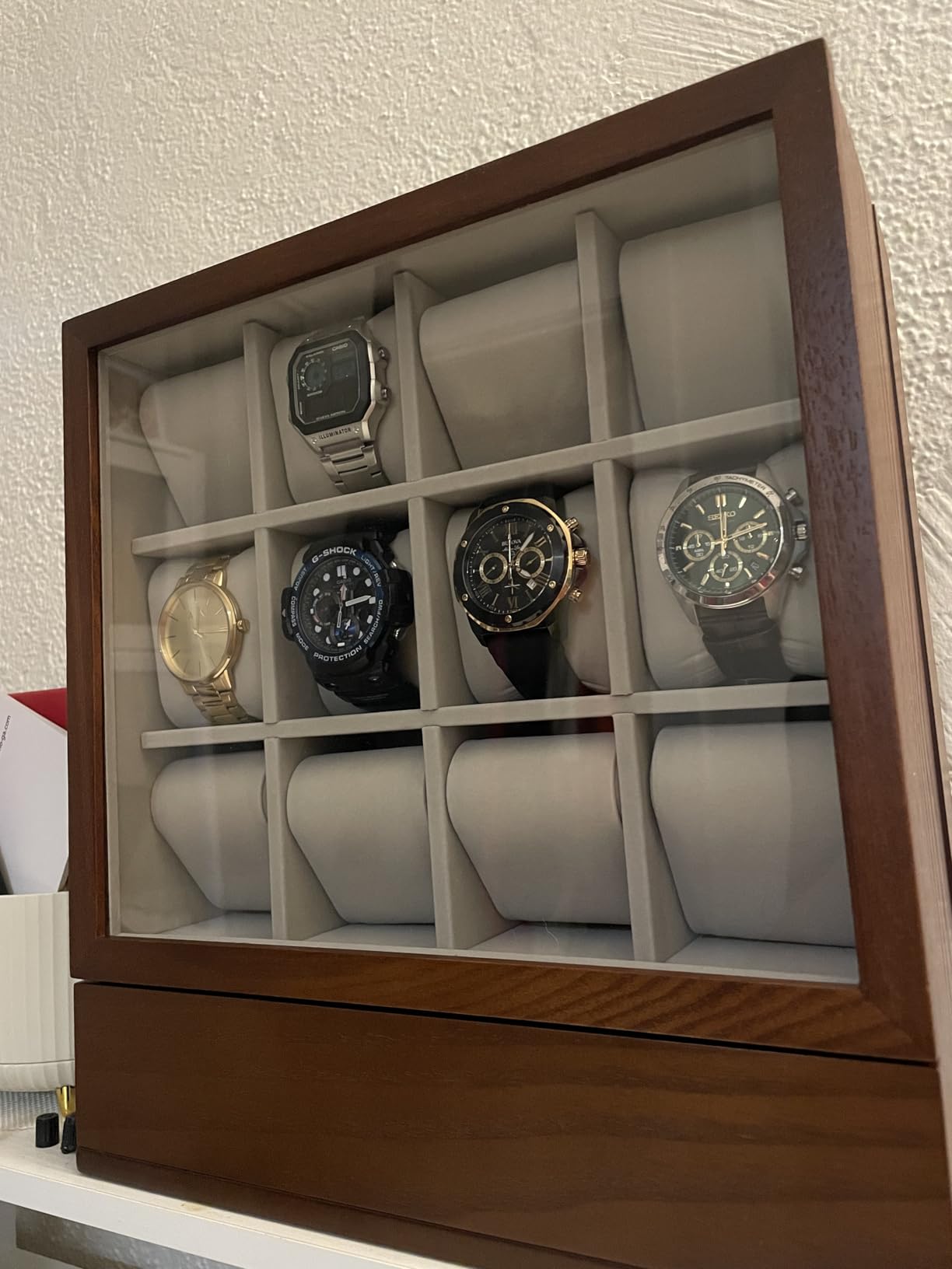SONGMICS 24-Slot Watch Box, Watch Organizer with Glass Lid customer photo 2