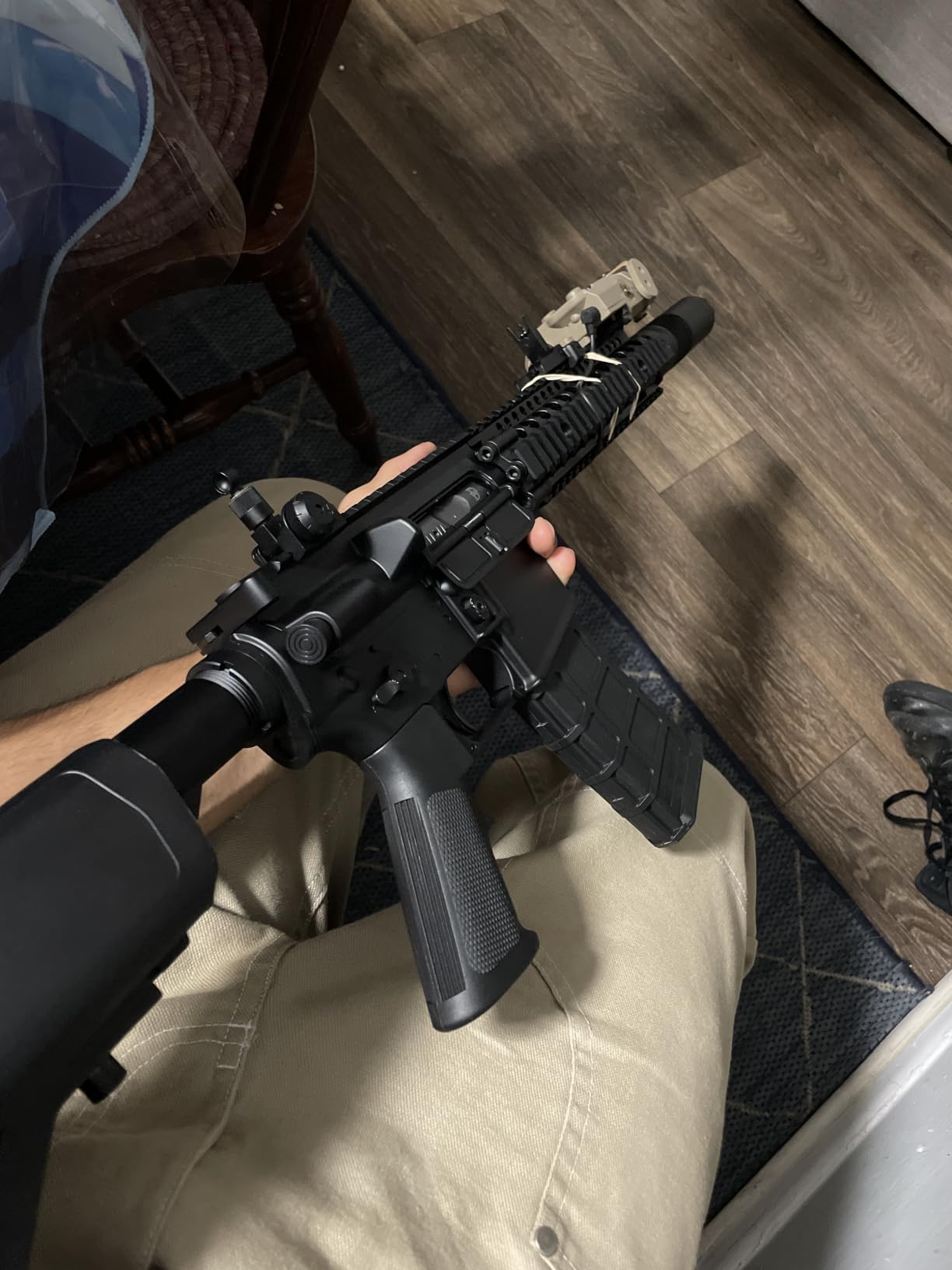 Evike Airsoft - 6mmProShop Daniel Defense Licensed MK18 Gas Blowback Airsoft Rifle by Golden Eagle (Color: Black) customer photo 2