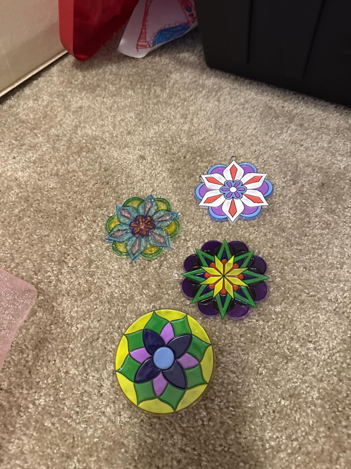 30 Sets Mandala Suncatchers Craft Kits Stained Glass DIY Window Paint Art customer photo 1