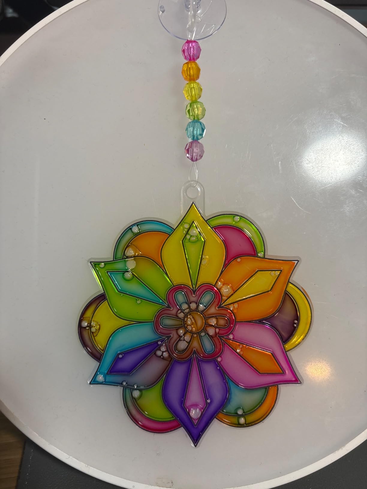 30 Sets Mandala Suncatchers Craft Kits Stained Glass DIY Window Paint Art customer photo 2