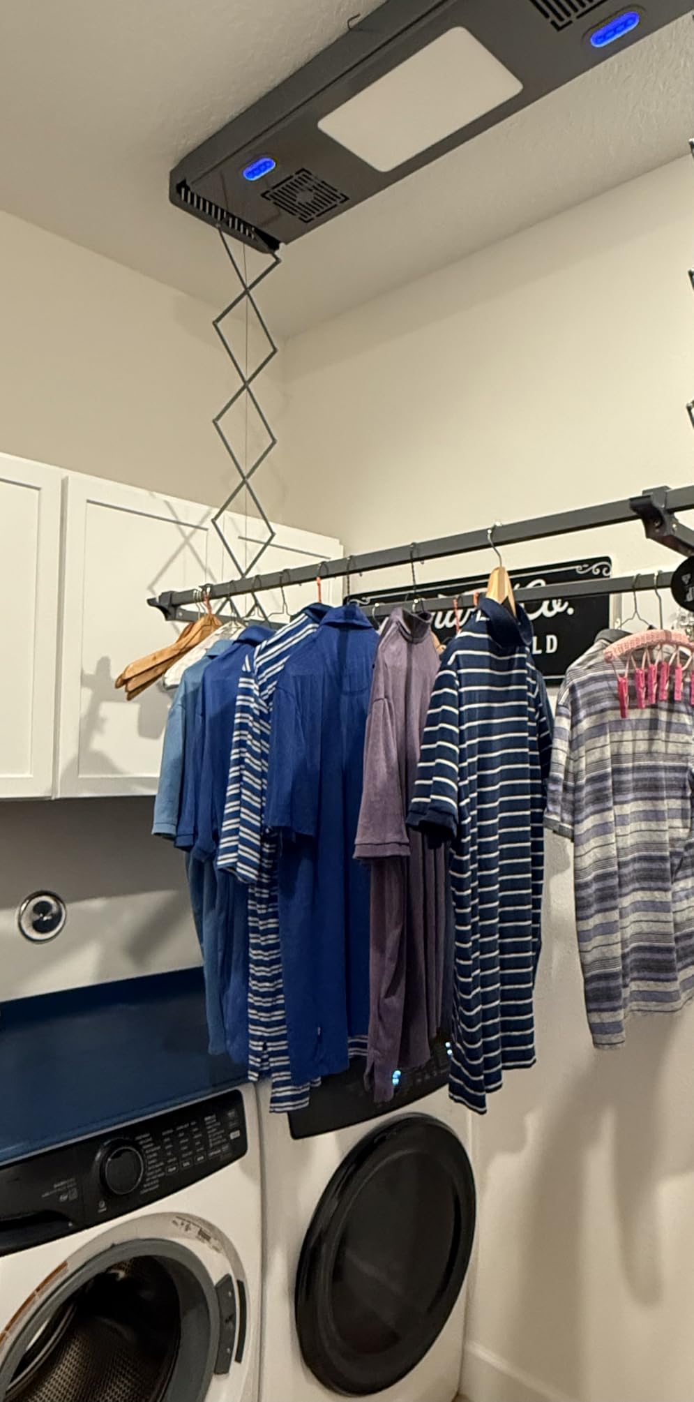 Electric Ceiling Clothes Drying Rack,with Drying/Remote 110V-120V customer photo 2
