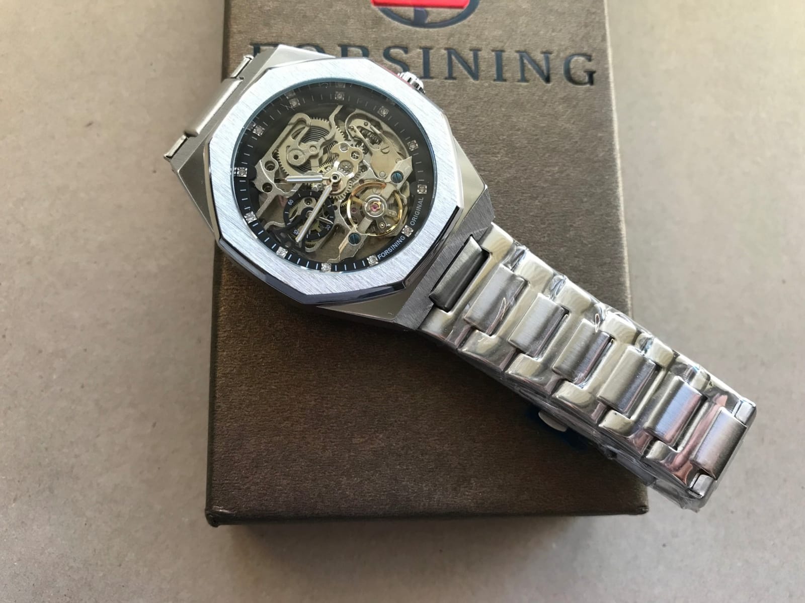 FORSINING Vintage Watch for Men Engraved Automatic Self-Wind Mechanical Big Dial Luminous Moon Phase Golden Hollow Tattoo Pattern Wrist Watches, Mechanical customer photo 2